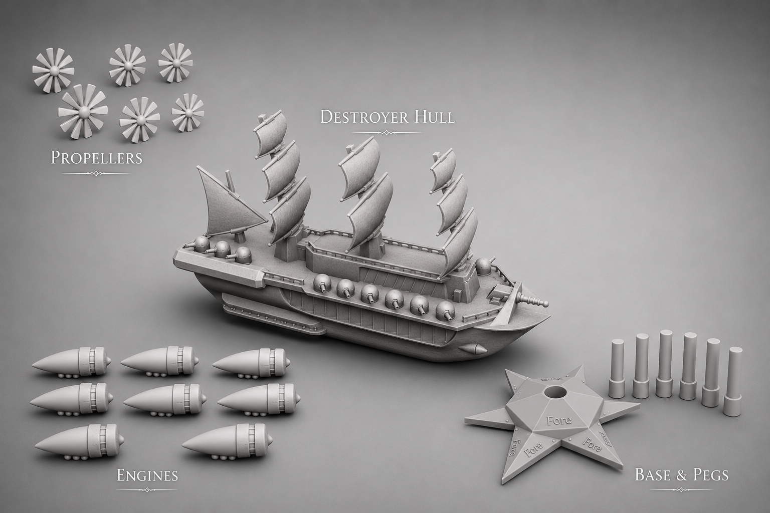 Monochrome Russian Destroyer Kit.png