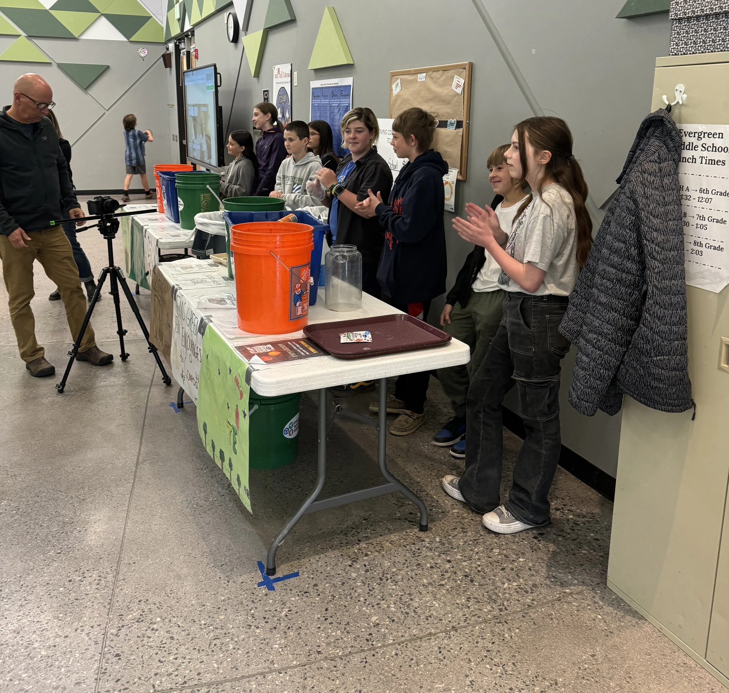 Students at an event