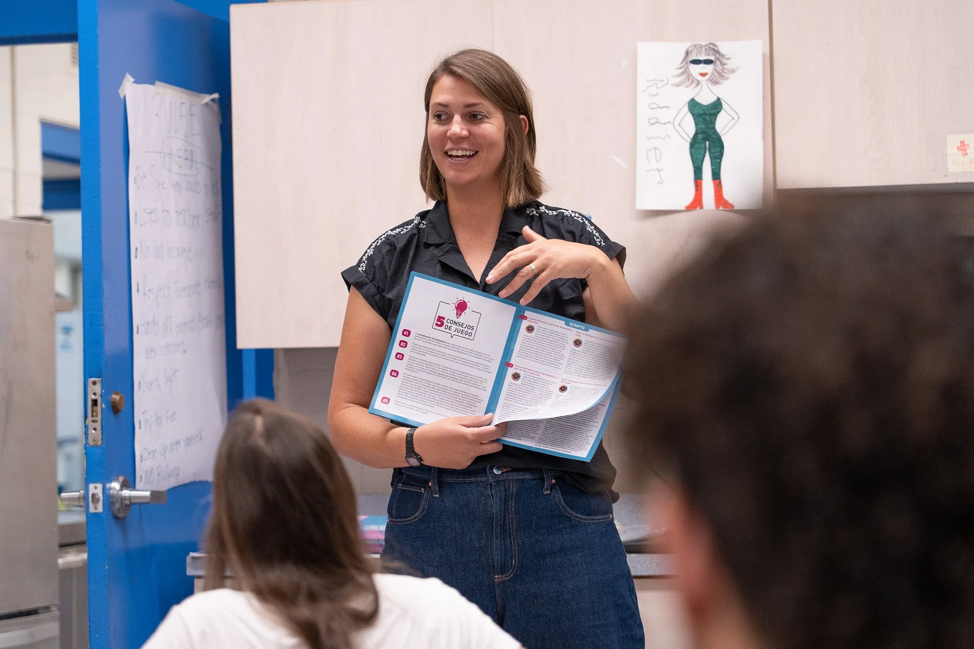 Staff leader presenting documentation