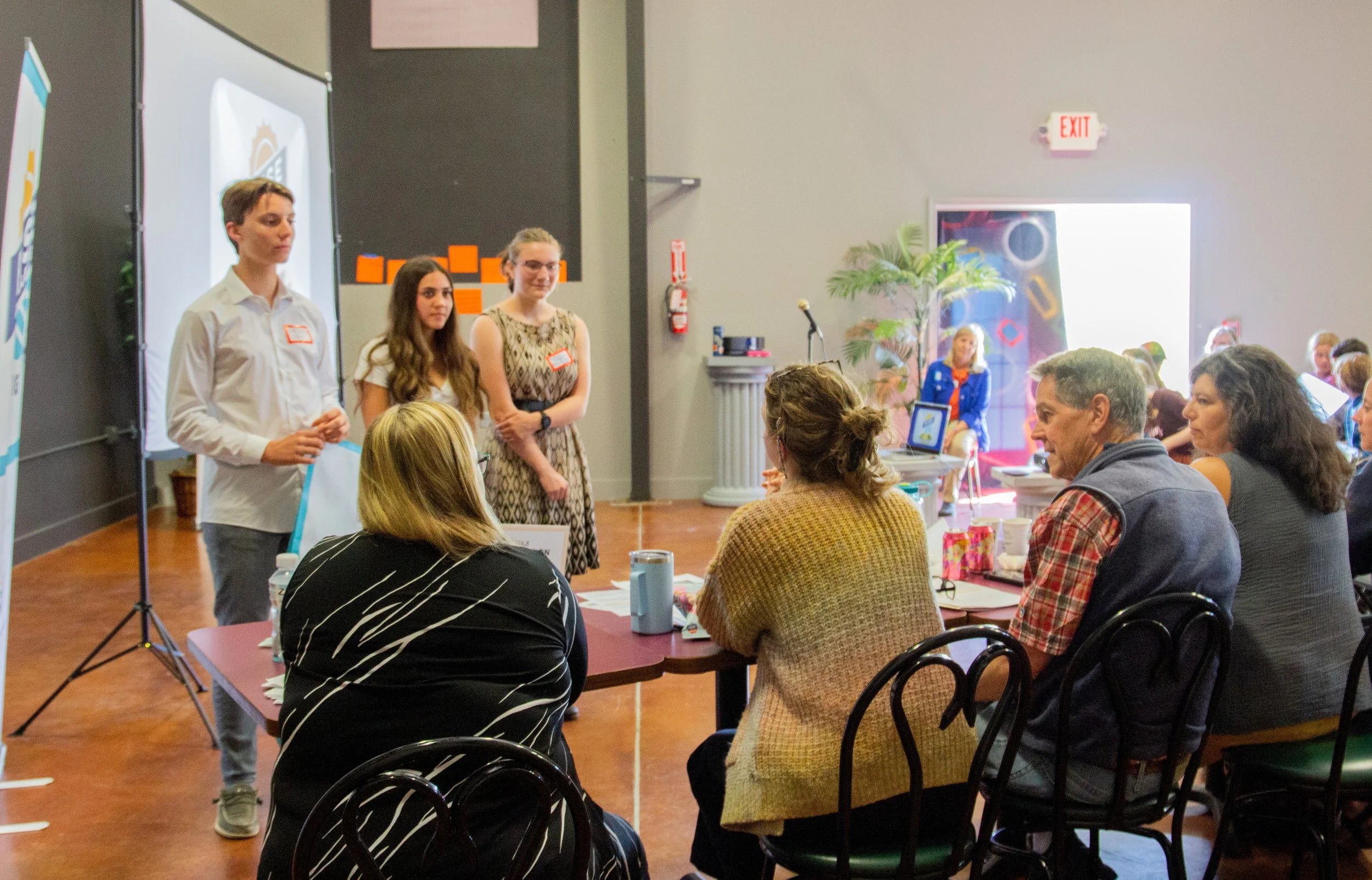 Students giving a presentation