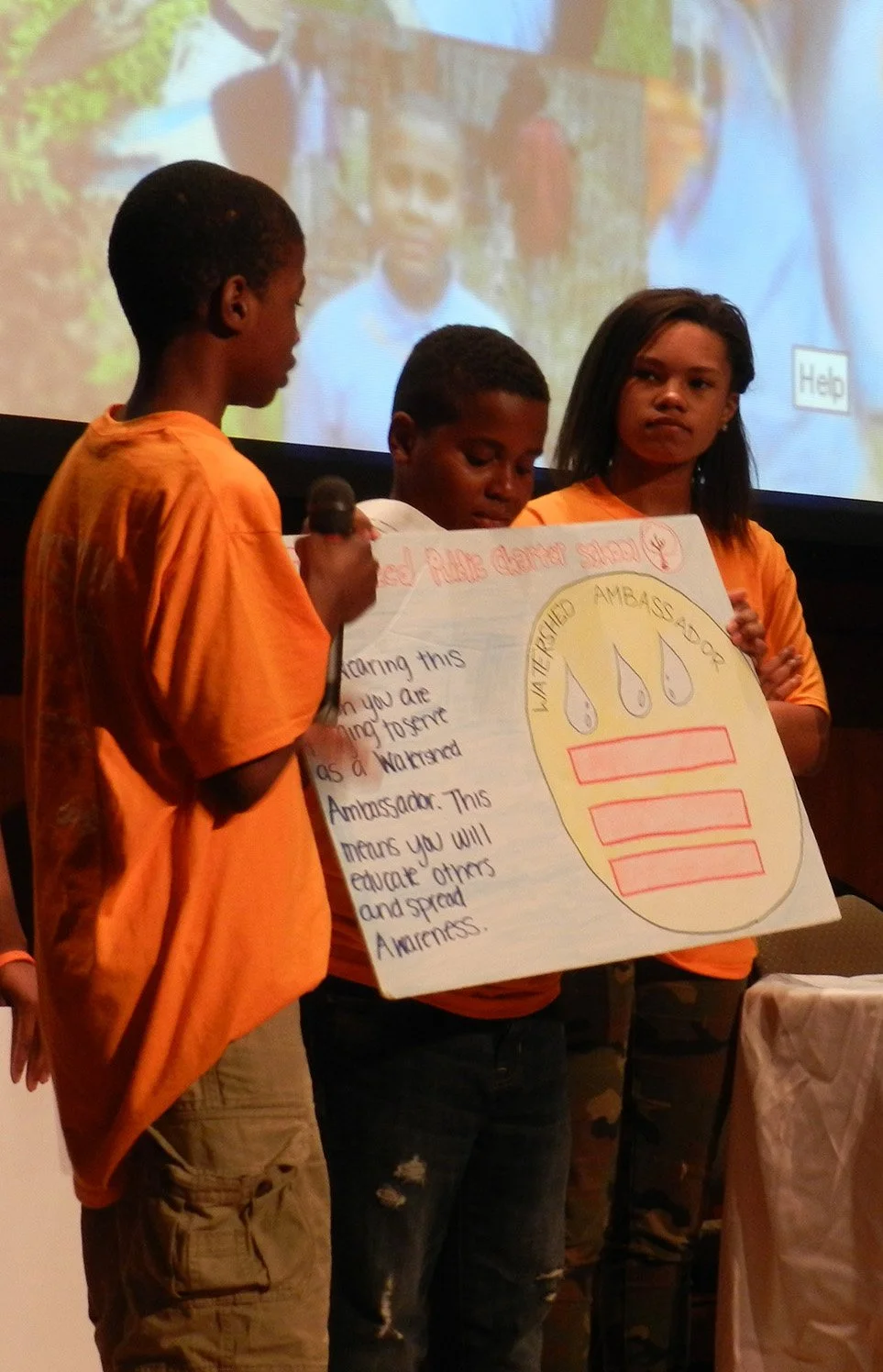 Students giving a presentation