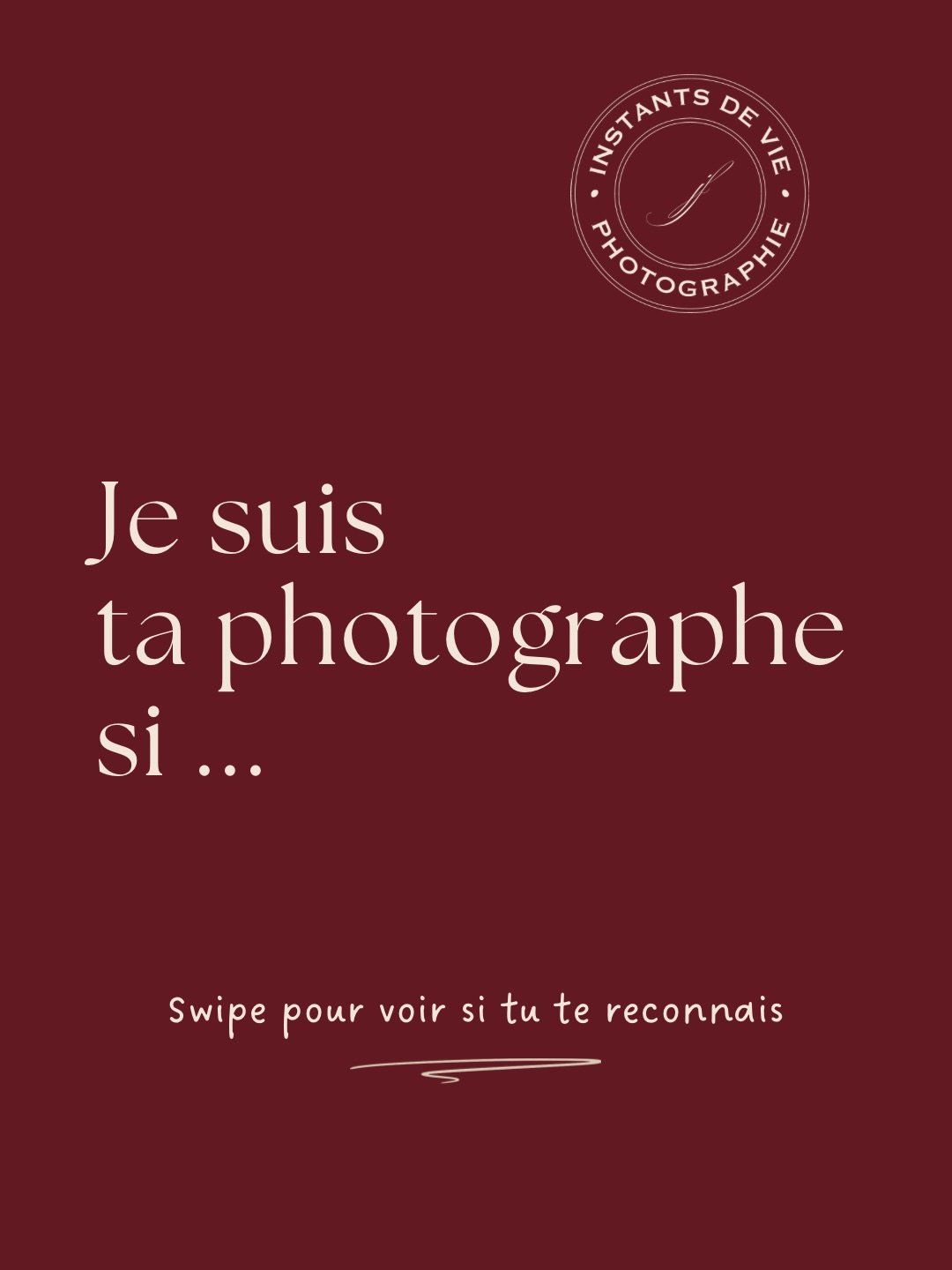 Je suis ta photographe si&hellip; 🤎

Ici, tu n&rsquo;as rien &agrave; r&eacute;ussir. Juste &agrave; &ecirc;tre l&agrave;, je m&rsquo;occupe du reste.

Combien de phrases te parlent ? ✨ Dis-le-moi en commentaire ou &eacute;cris-moi en message.

📍 P