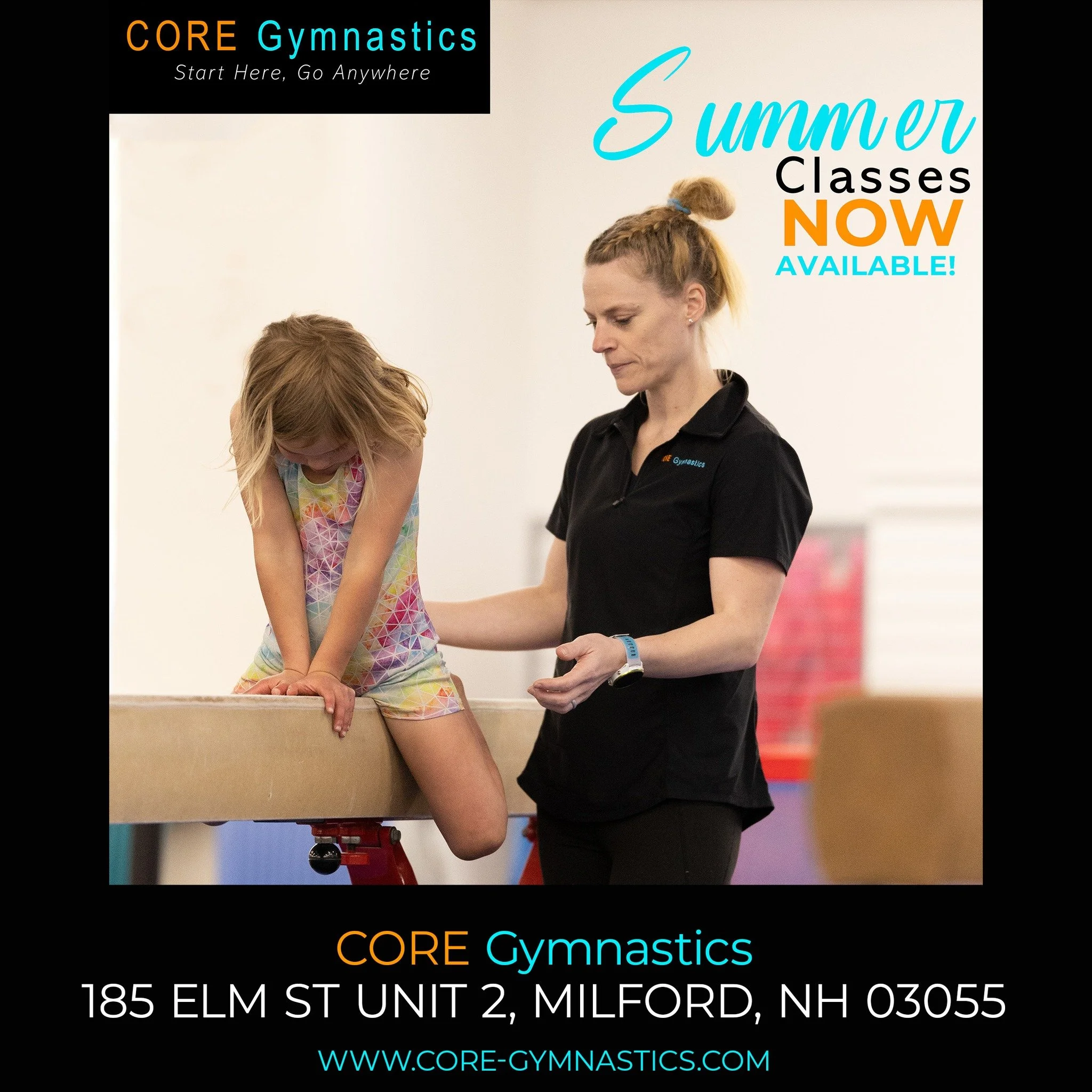 We still have spots open in our Summer Classes!!!
https://portal.iclasspro.com/coregymnastics/dashboard

#coregymnastics  #gymnasticsnh #summercamp #milfordnh