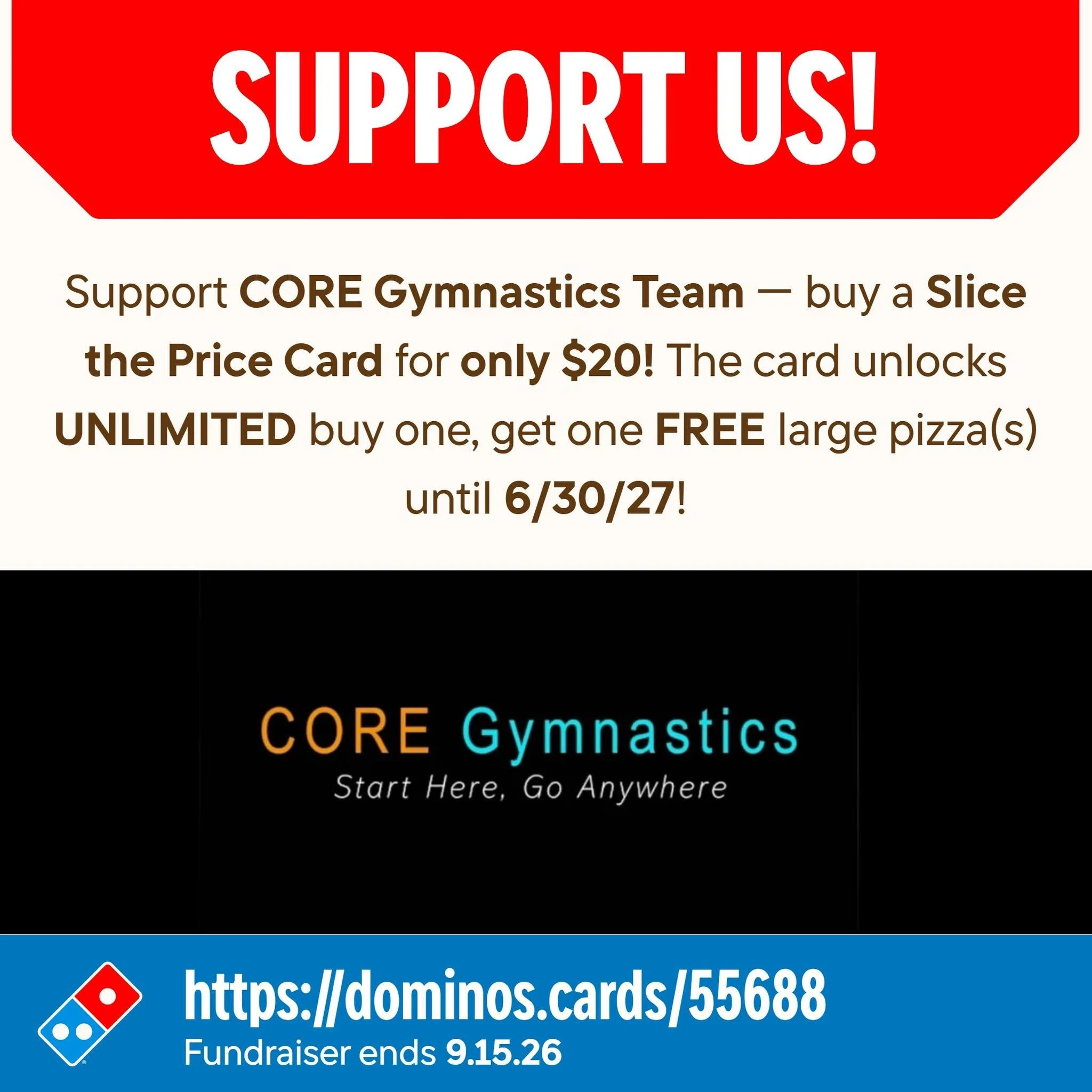 There's only a few days left to get your card!  These cannot be purchased after 9/15 but they'll last until 6/30/2027!  Help get these hard working kids to their compeitions!  Buy a small stack and add them to your Christmas cards!  Buy a stack and h