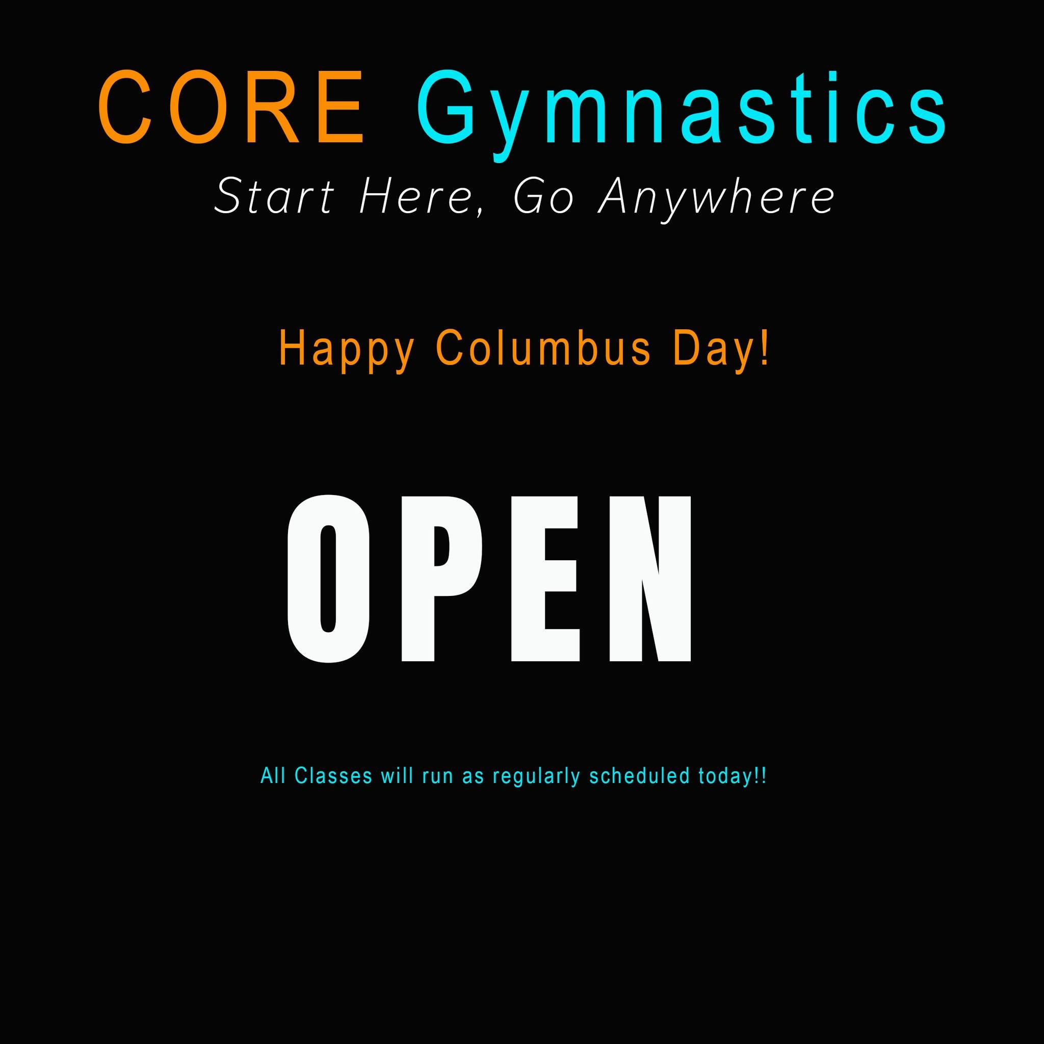 Happy Monday!!! We are open today!!! Regular class schedule!!