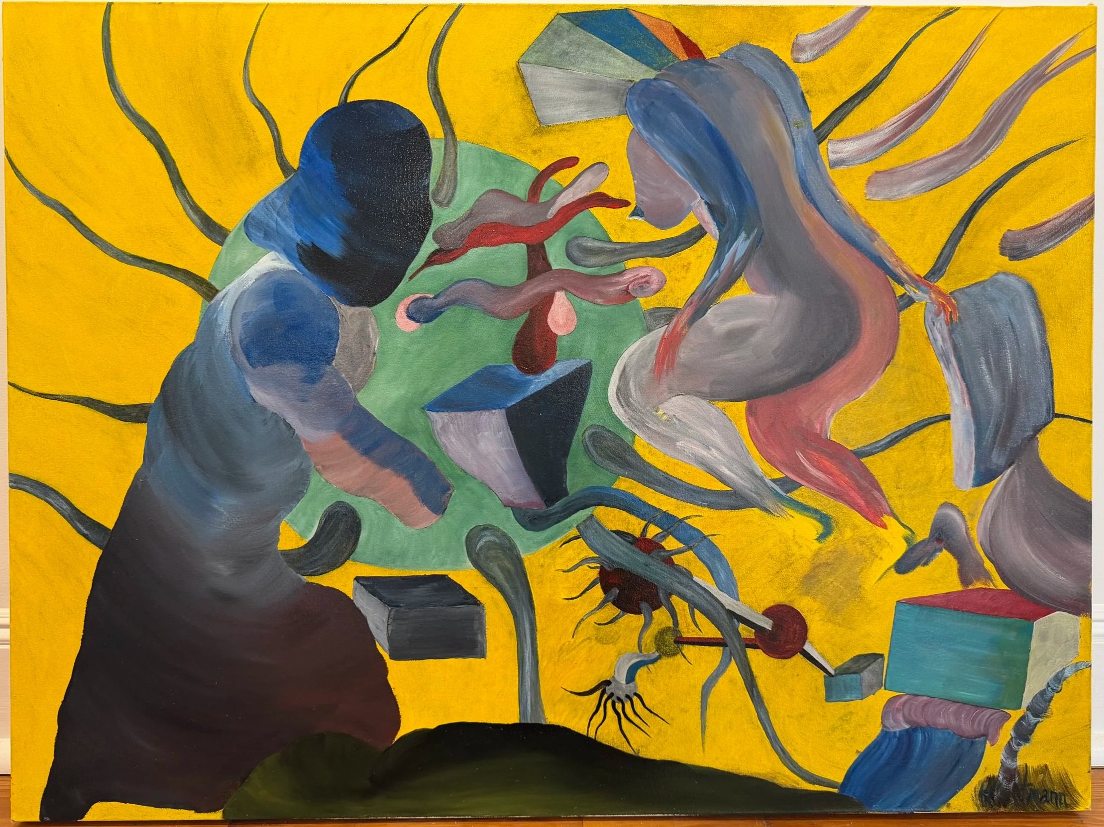 'Second Universe' by Gary Hartmann, 2022, acrylic base oil on canvas, 48"x36"