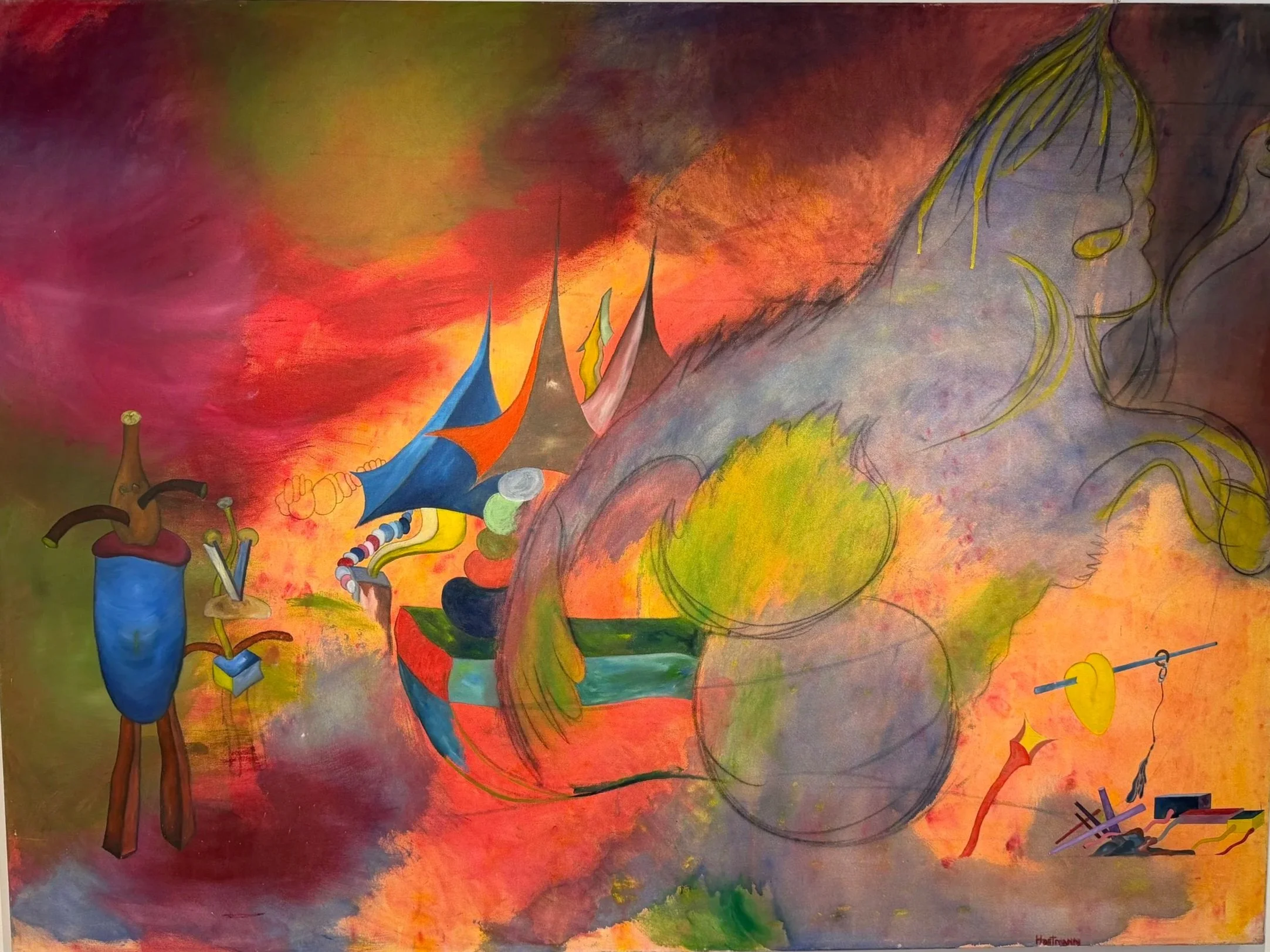 'Running Away' by Gary Hartmann, 2011-2013, acrylic base oil on canvas, 83 1/2" x 61 1/2"
