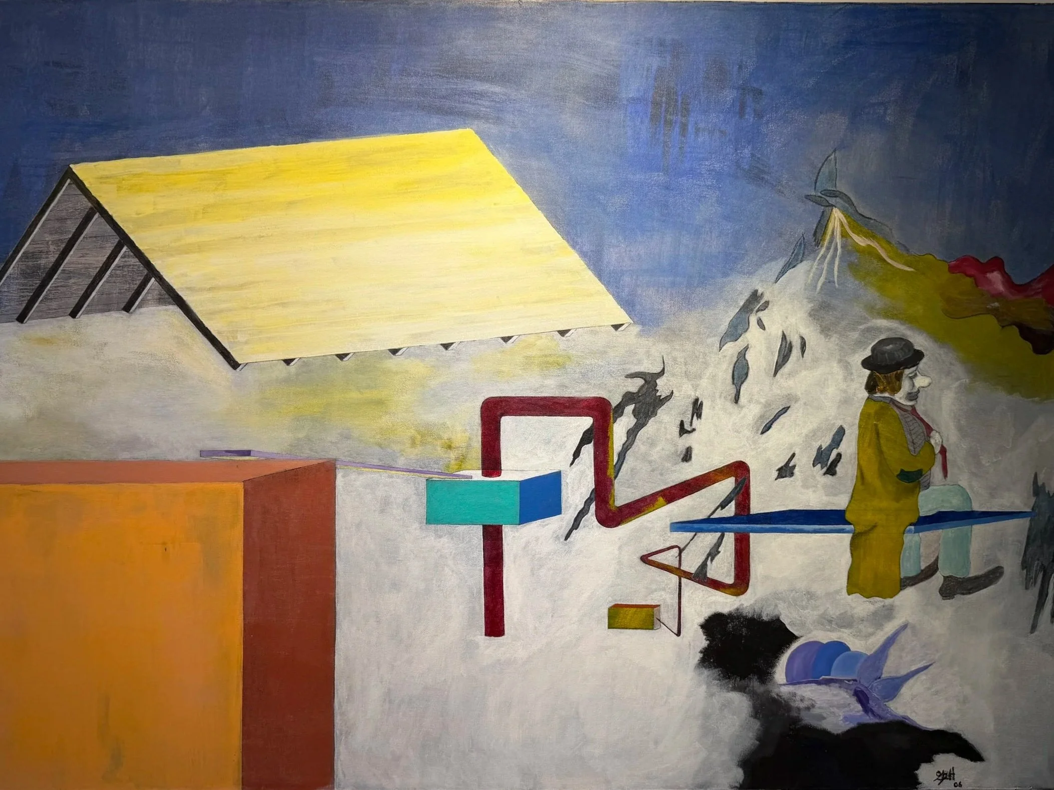 'No One's Clown' by Gary Hartmann, 2004, acrylic base oil on canvas, 60"x40"