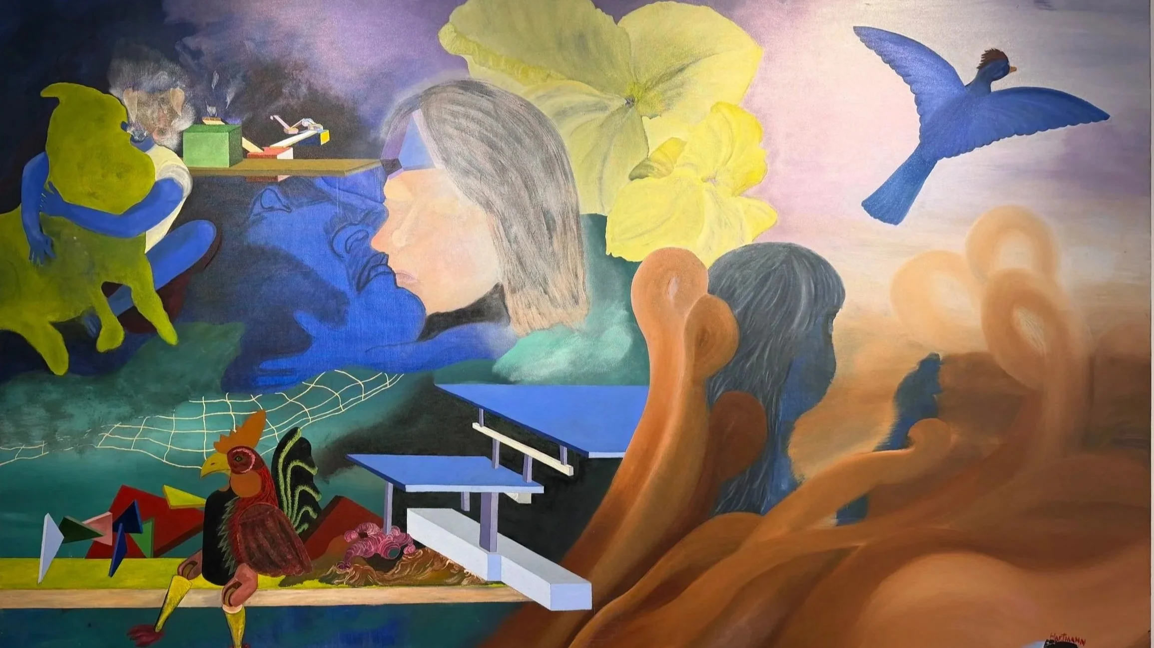 'Nine Eleven' by Gary Hartmann, 2003-2006, acrylic base oil on canvas, 72"x42"