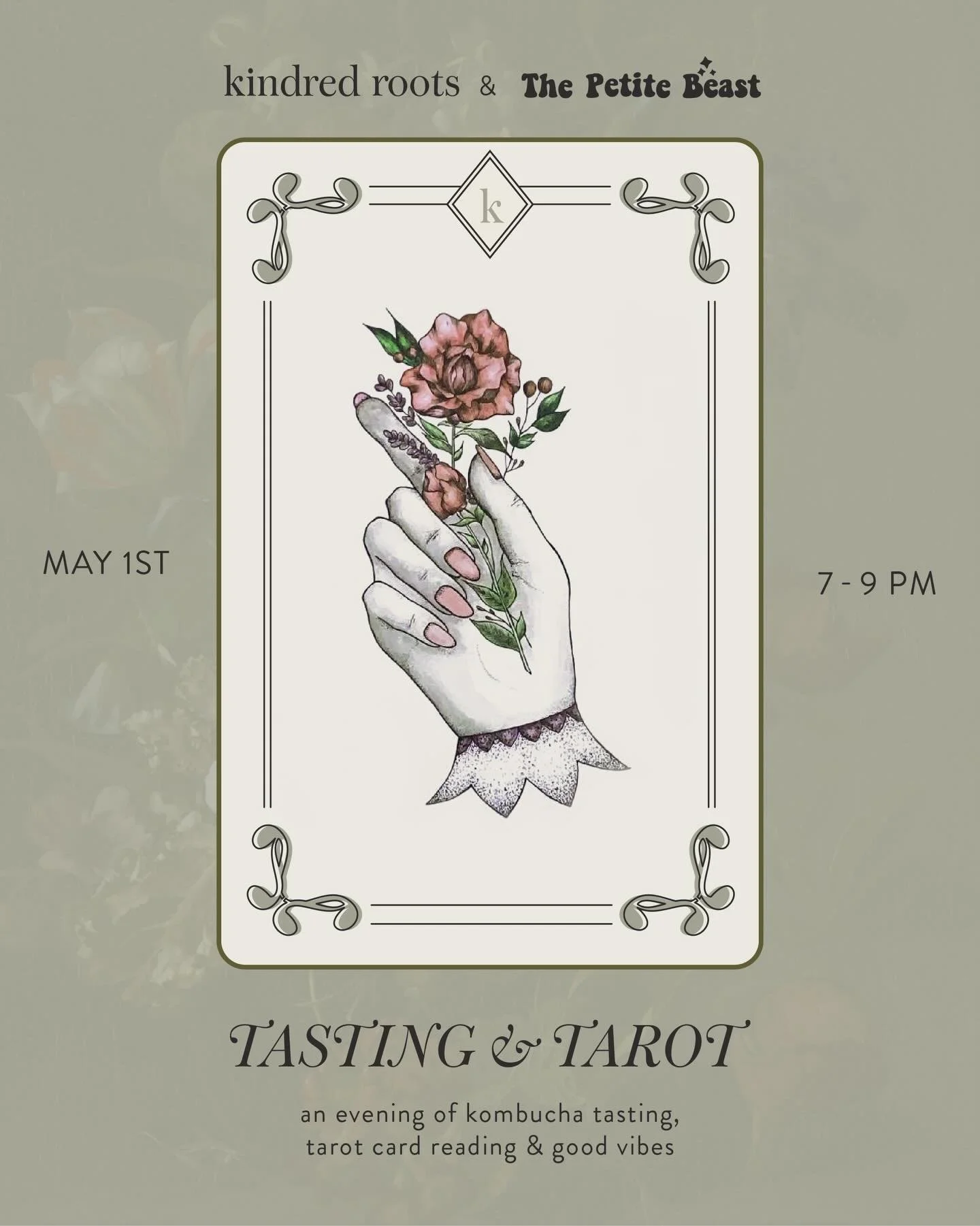 Join us at Kindred Roots for an evening of connection, flavour, and a little bit of magic under the Full Flower Moon.

We&rsquo;ll open the night with a little dance party to shake off the day and drop into the space, followed by a kombucha tasting f