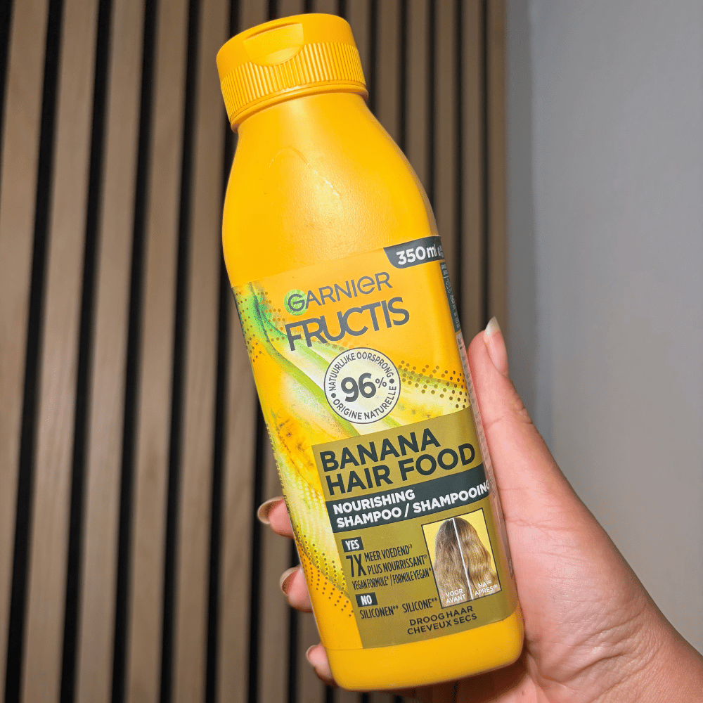 Kapster Lala toont Garnier Fructis Banana hair food voedende shampoo