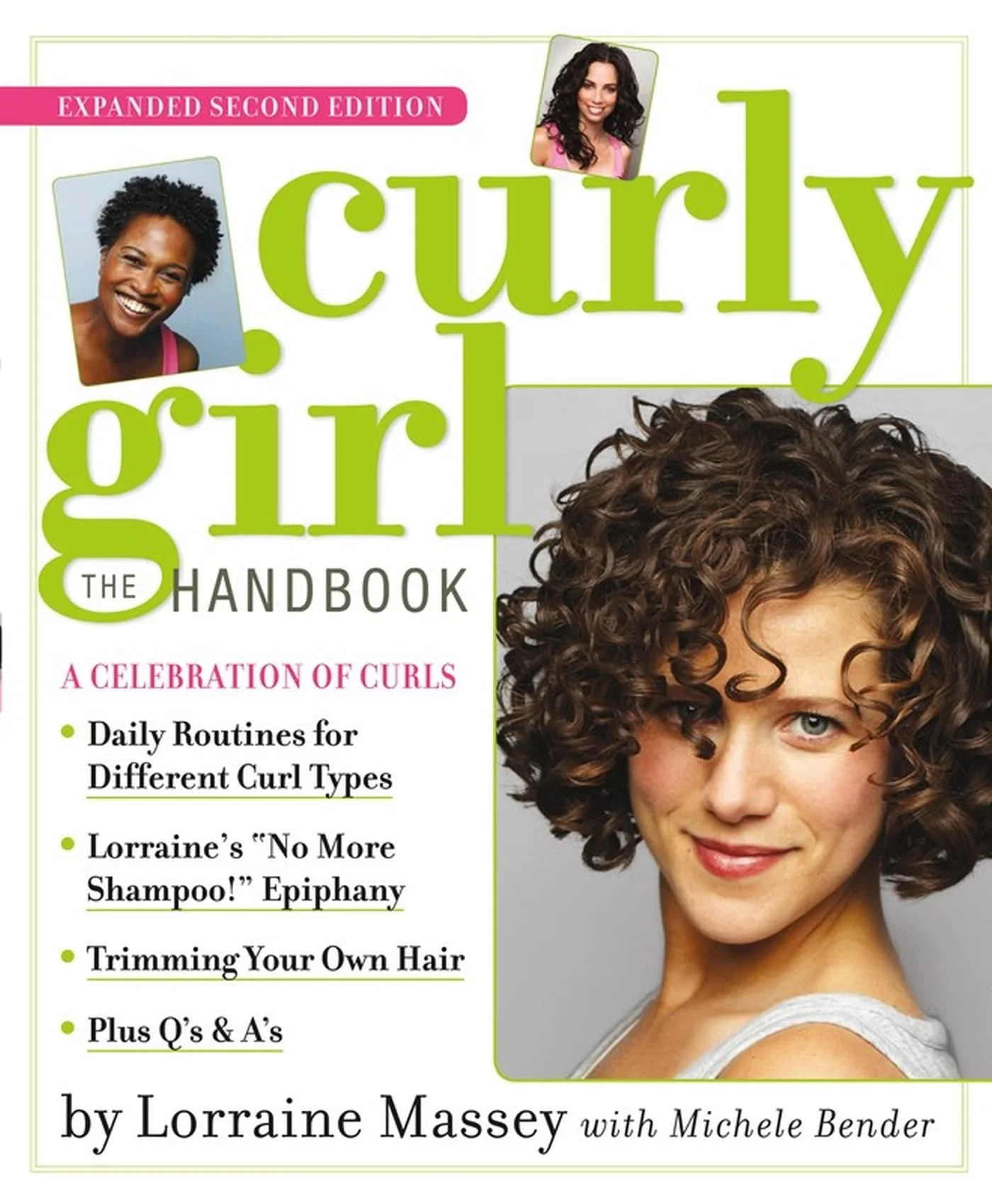 Boekcover van Curly Girl: The Handbook van Lorraine Massey, de bekende gids over de curly girl methode