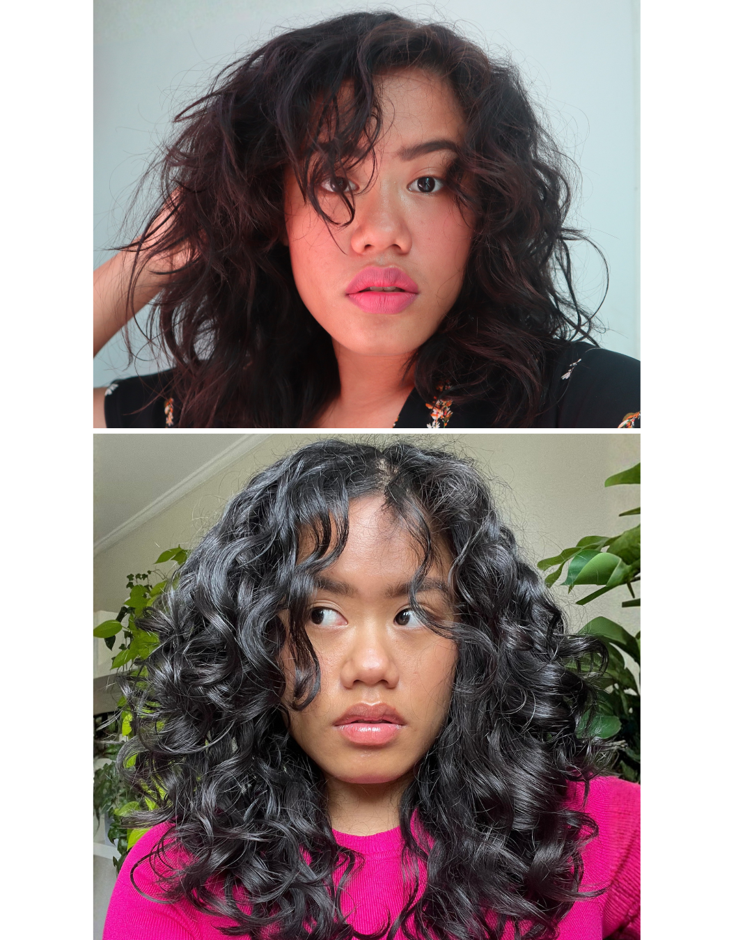 Mijn haar voor en na: van pluizig naar gedefinieerde krullen