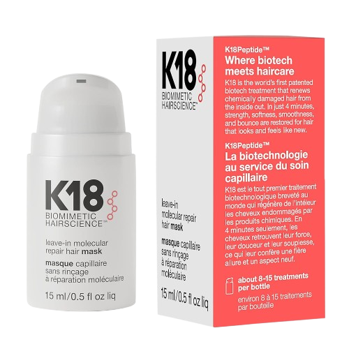 K18 biommimetic hairscience leave-in molecular repair haarmasker