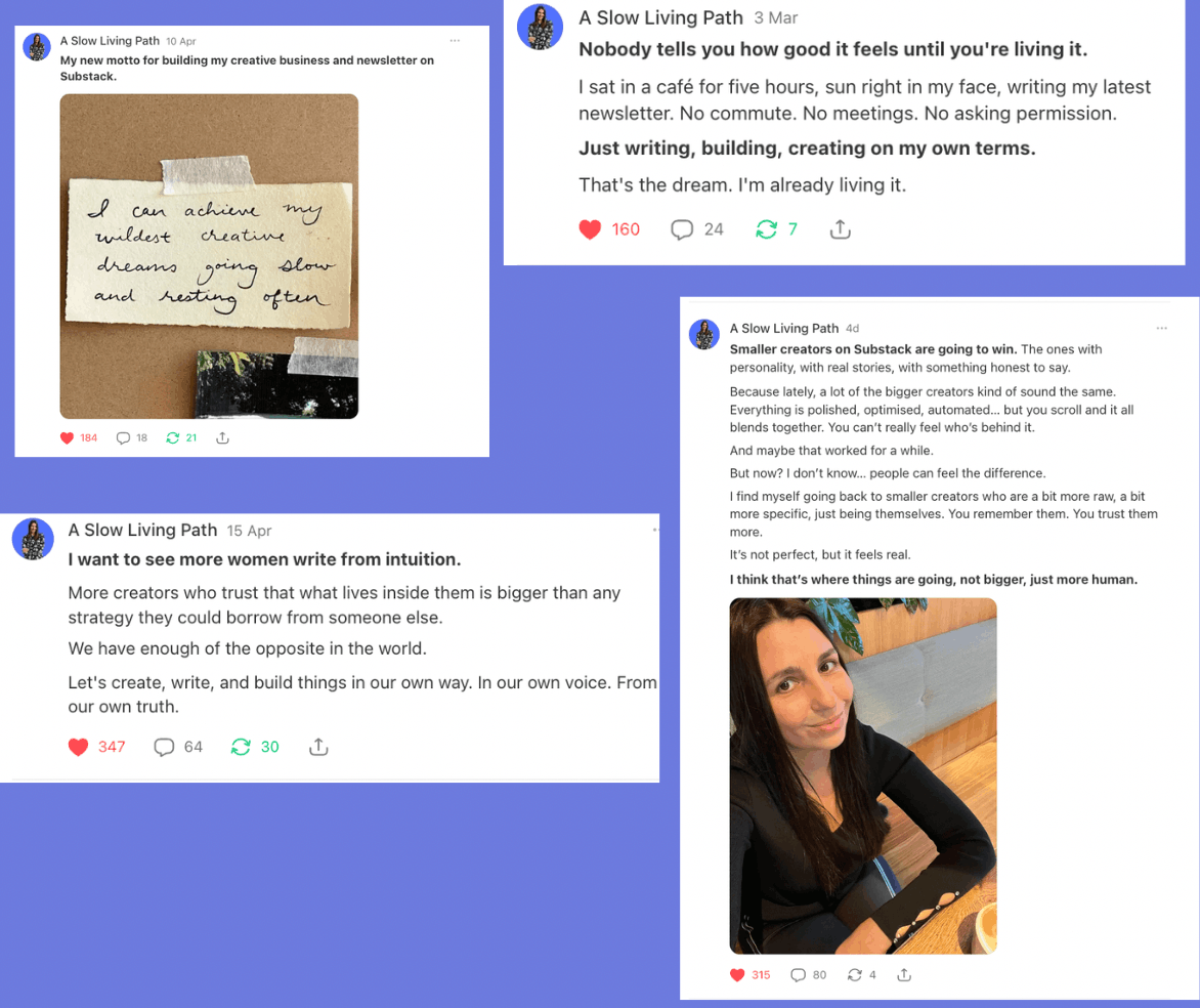 Handwritten notes for a Substack audit and strategy session