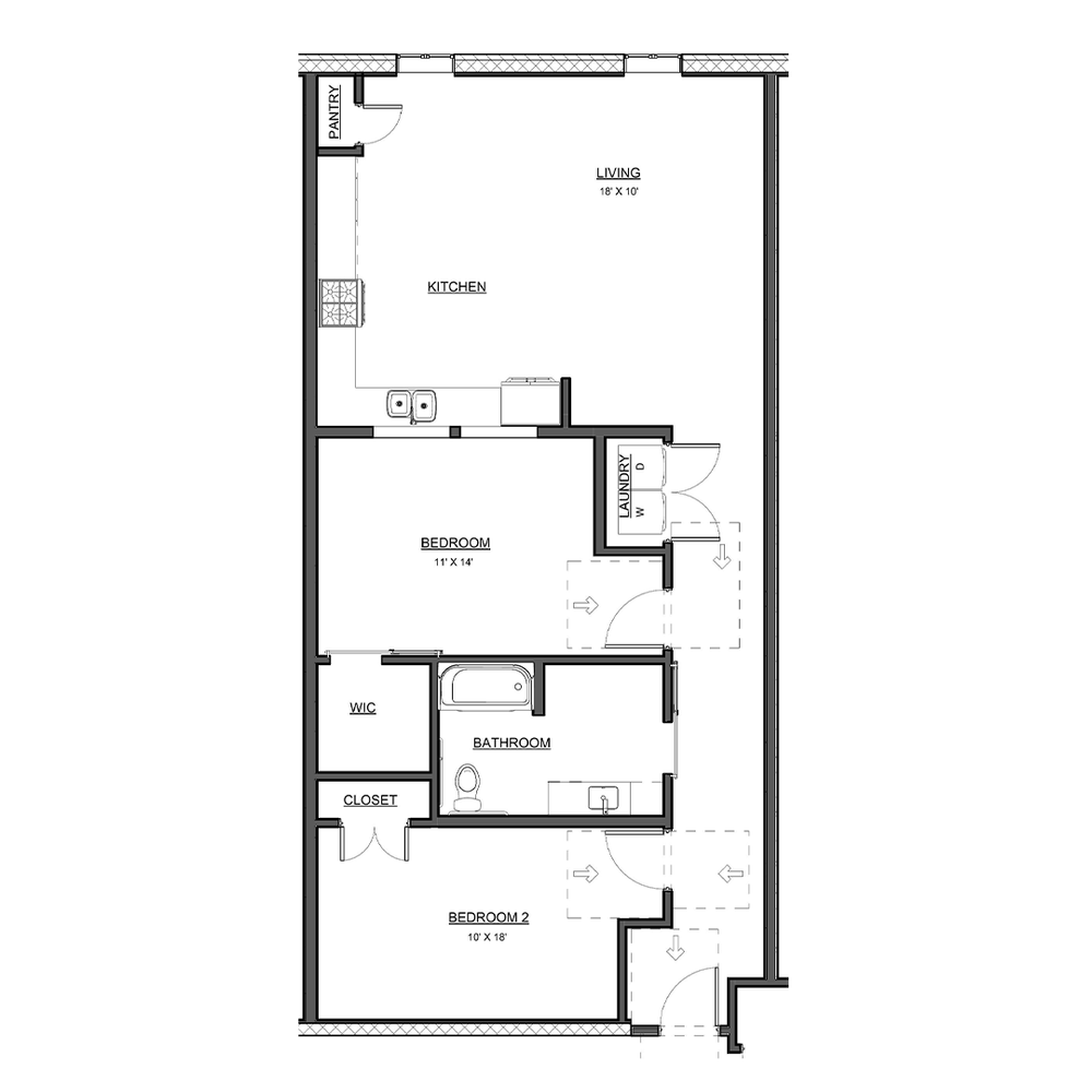 Two Bedroom Floor Plan
