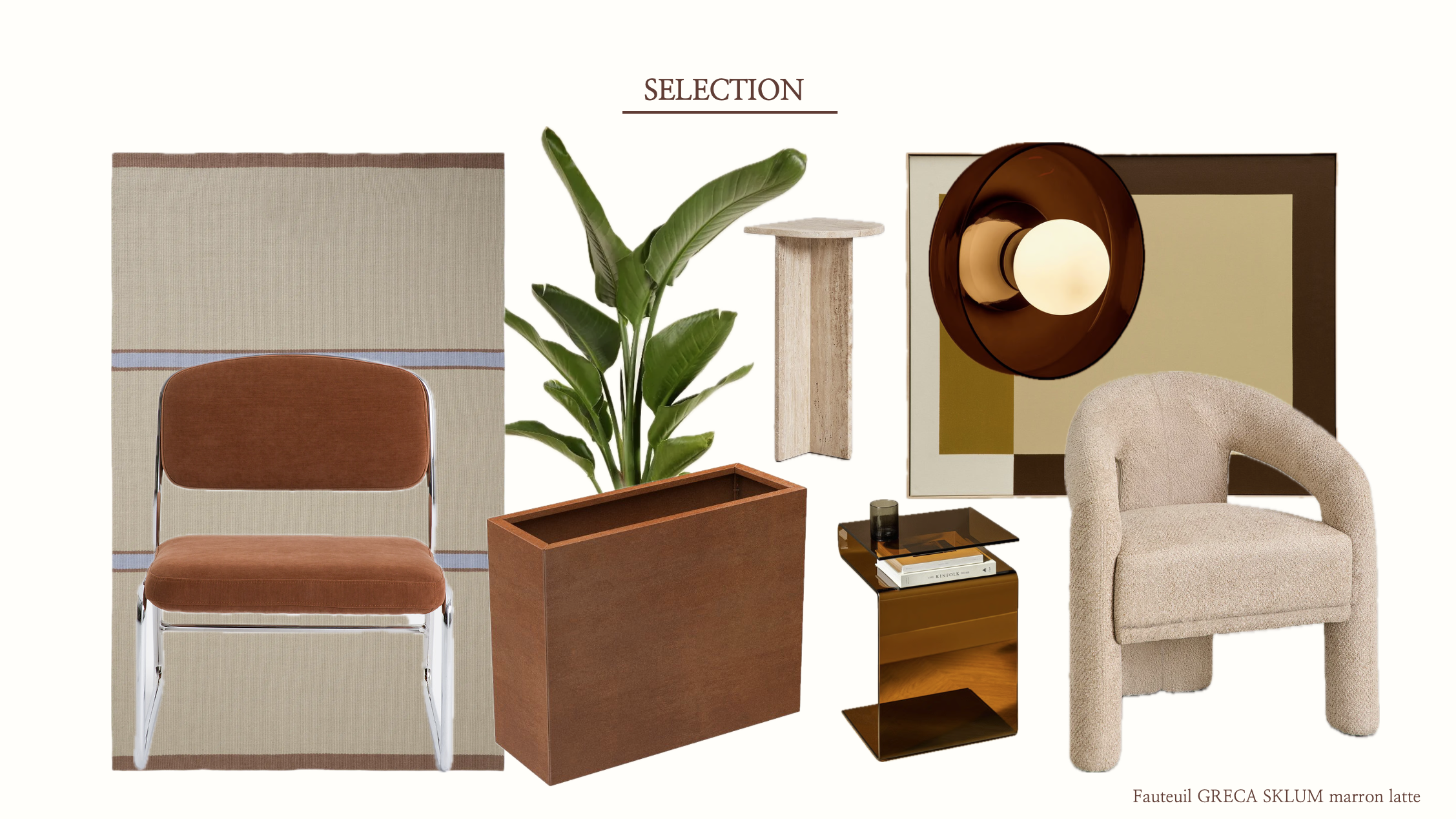 Planche de sélection mobilier salle d'attente