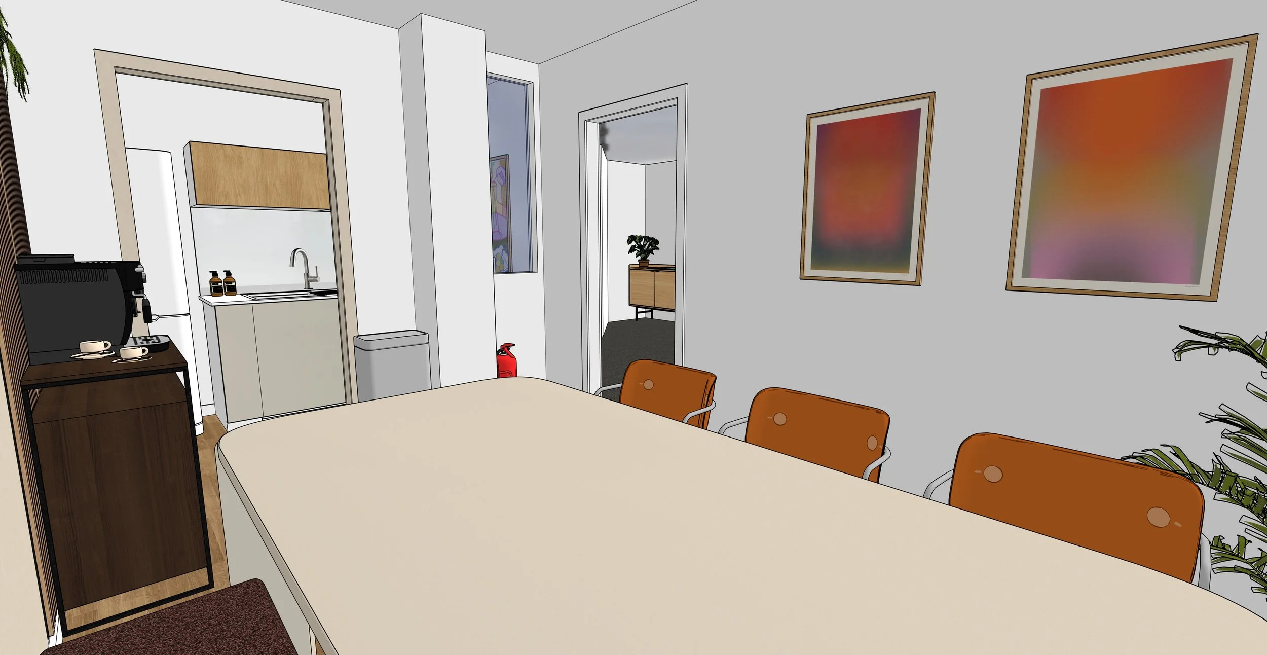 Conception de décoration d'intérieur de locaux professionnels