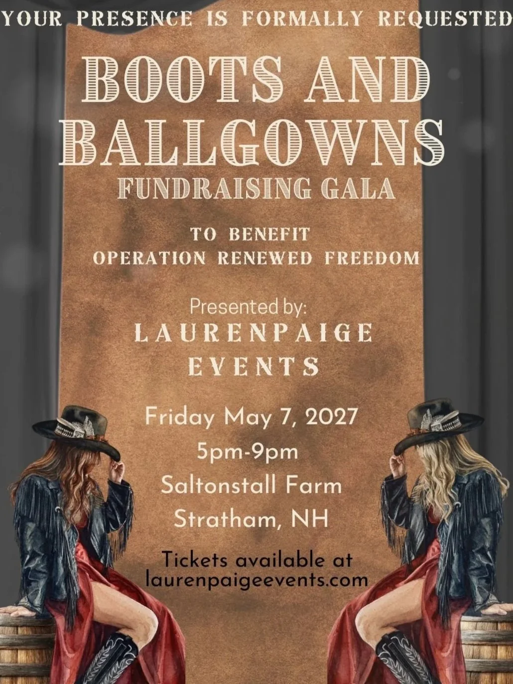 BOOTS AND BALLGOWNS TICKET