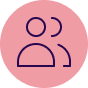 Icono de perfil de usuario con fondo rosa