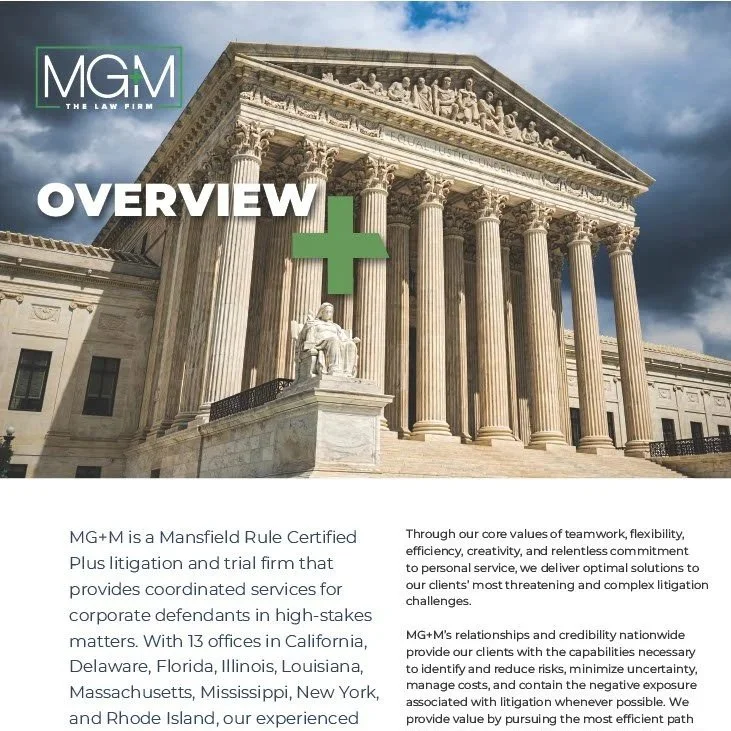 MG+M The Law Firm Overview Brochure