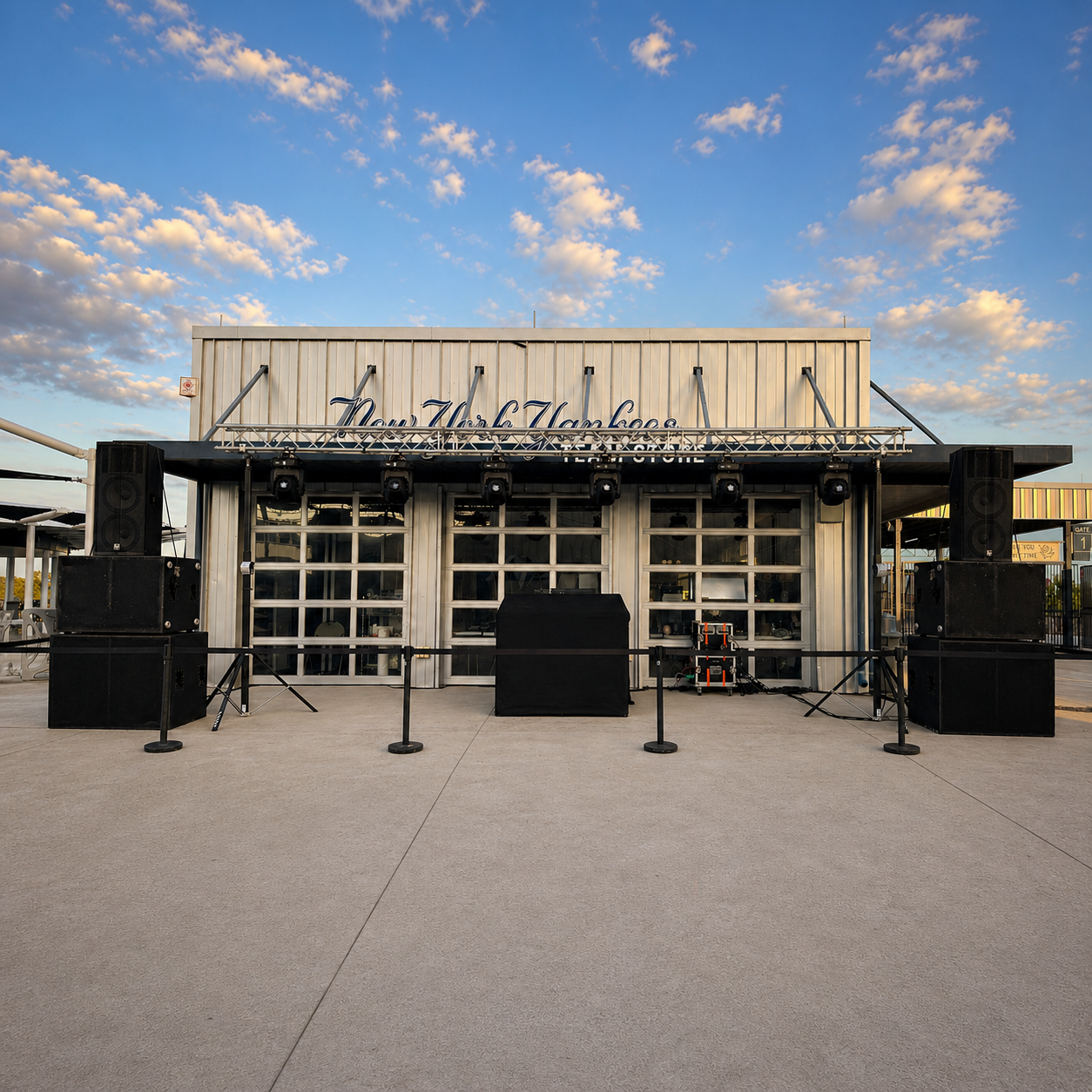 Large-scale homecoming DJ, sound, lighting, and truss production for 1,300+ students at George M. Steinbrenner Field by Total Class Entertainment