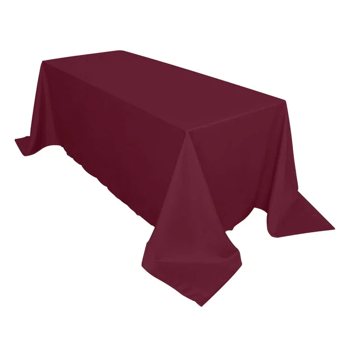 90"x132" Rectangular Tablecloth - Burgundy