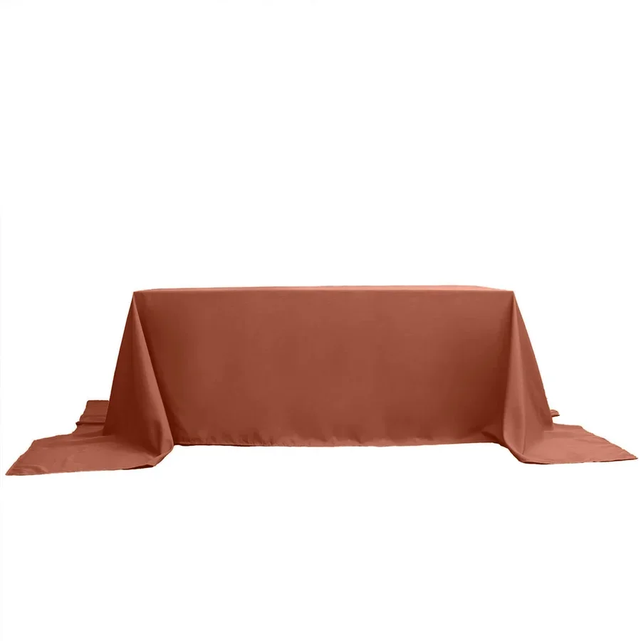 90"x156" Rectangular Tablecloth - Terracotta (Rust)