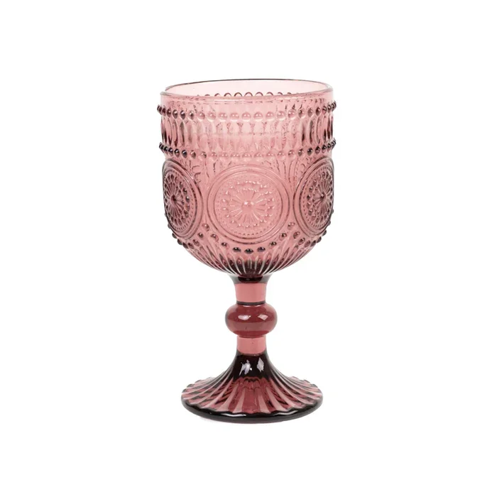 Wine/Water Glasses Dusty Rose Vintage