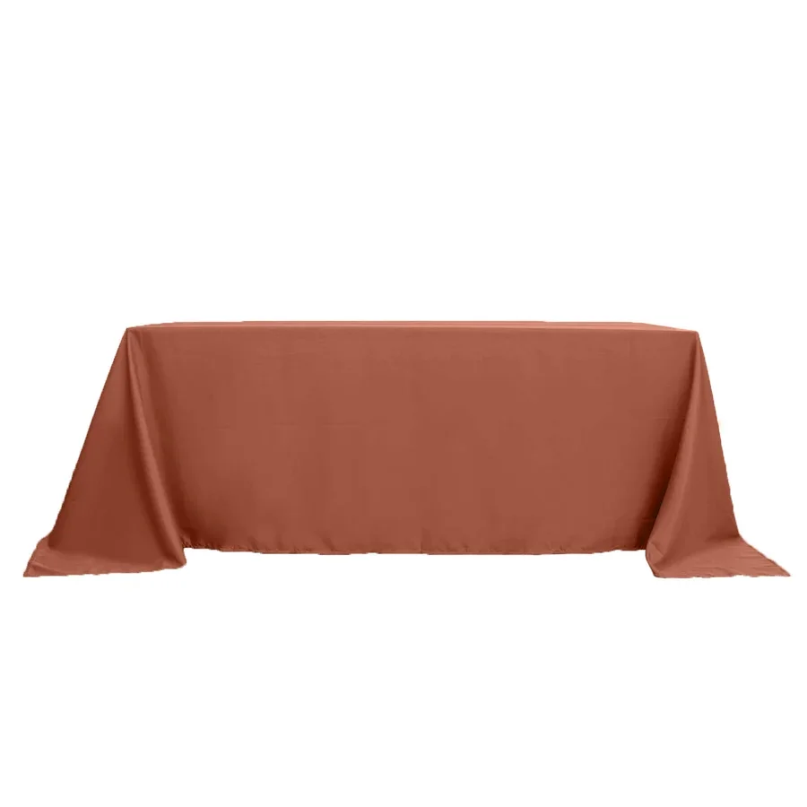 90"x132" Rectangular Tablecloth - Terracotta (Rust)