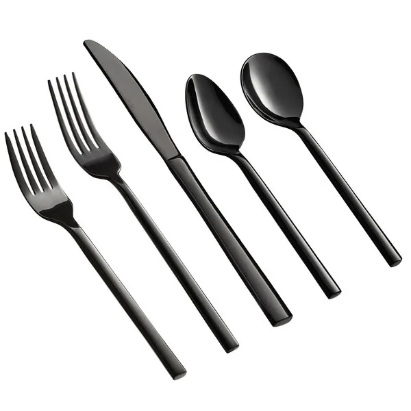 Black Flatware Set