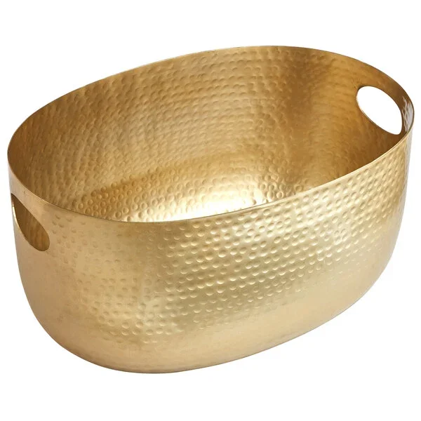 Gold Hammered Aluminum Beverage Tub