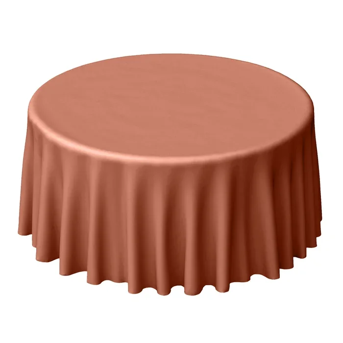 120" Round Tablecloth - Terracotta (Rust)