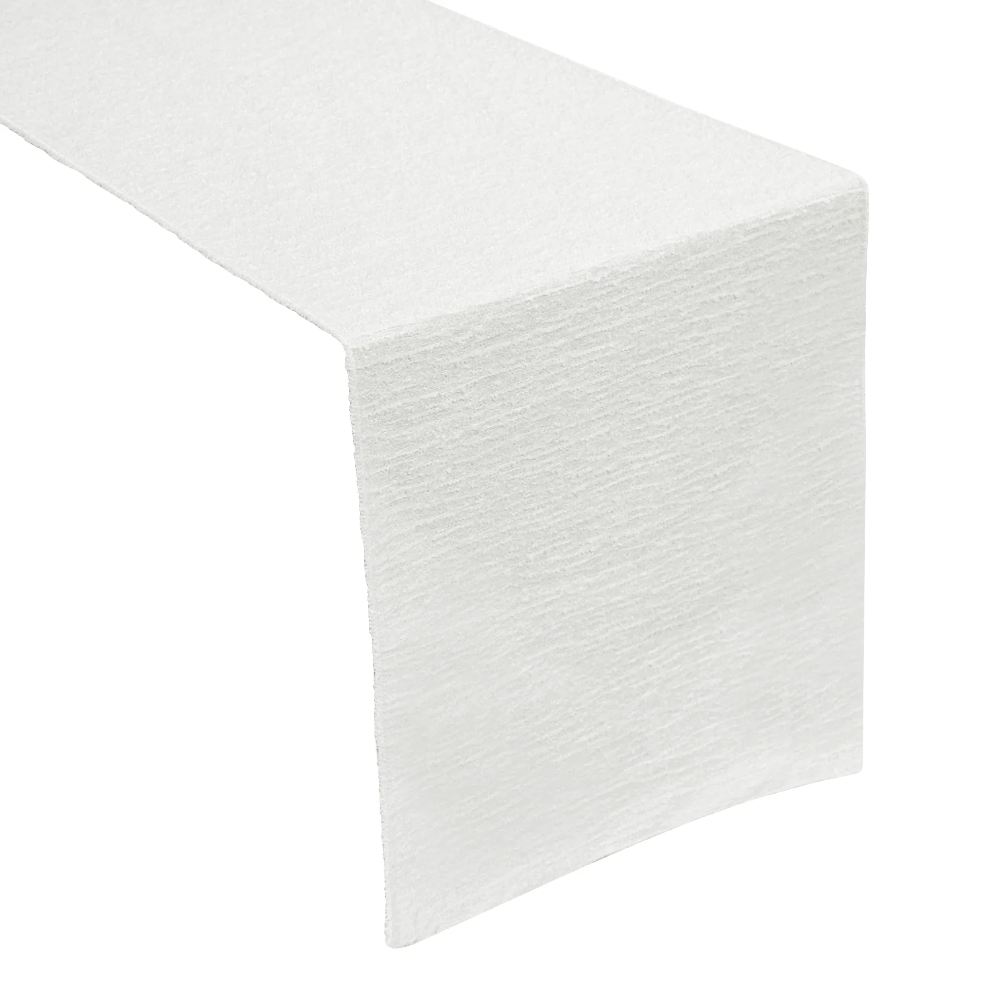 Luxury Boucle Table Runner - White