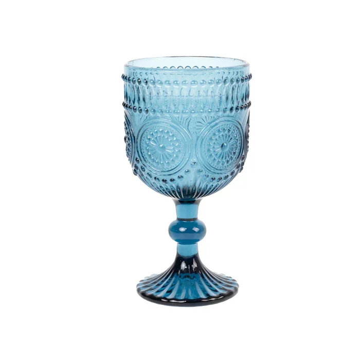 Vintage Water/Wine Goblets - Navy