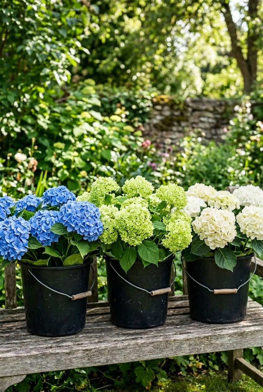 Medium Hydrangea Buckets