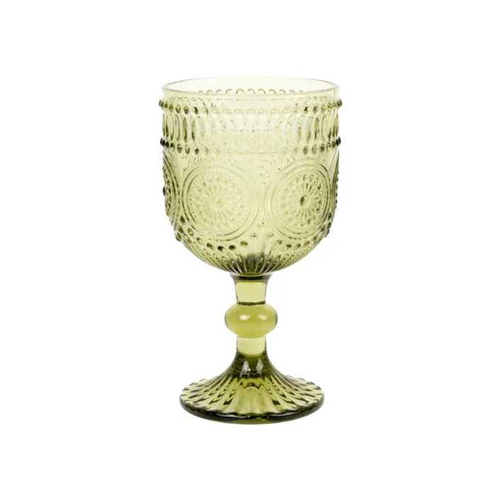 Vintage Wine/Water Goblets - Sage Green