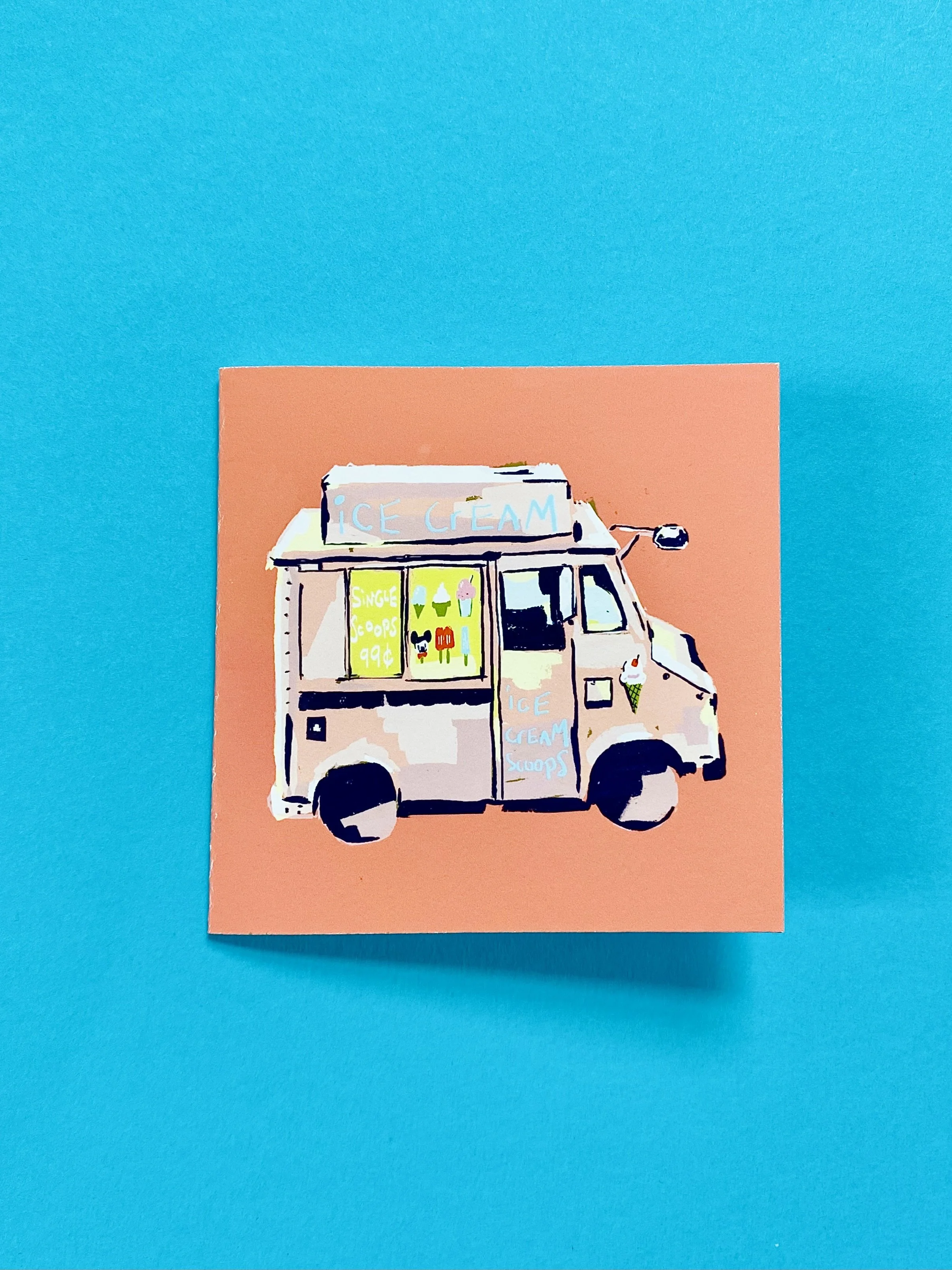 Mini Art Greeting Card - Ice Cream Truck