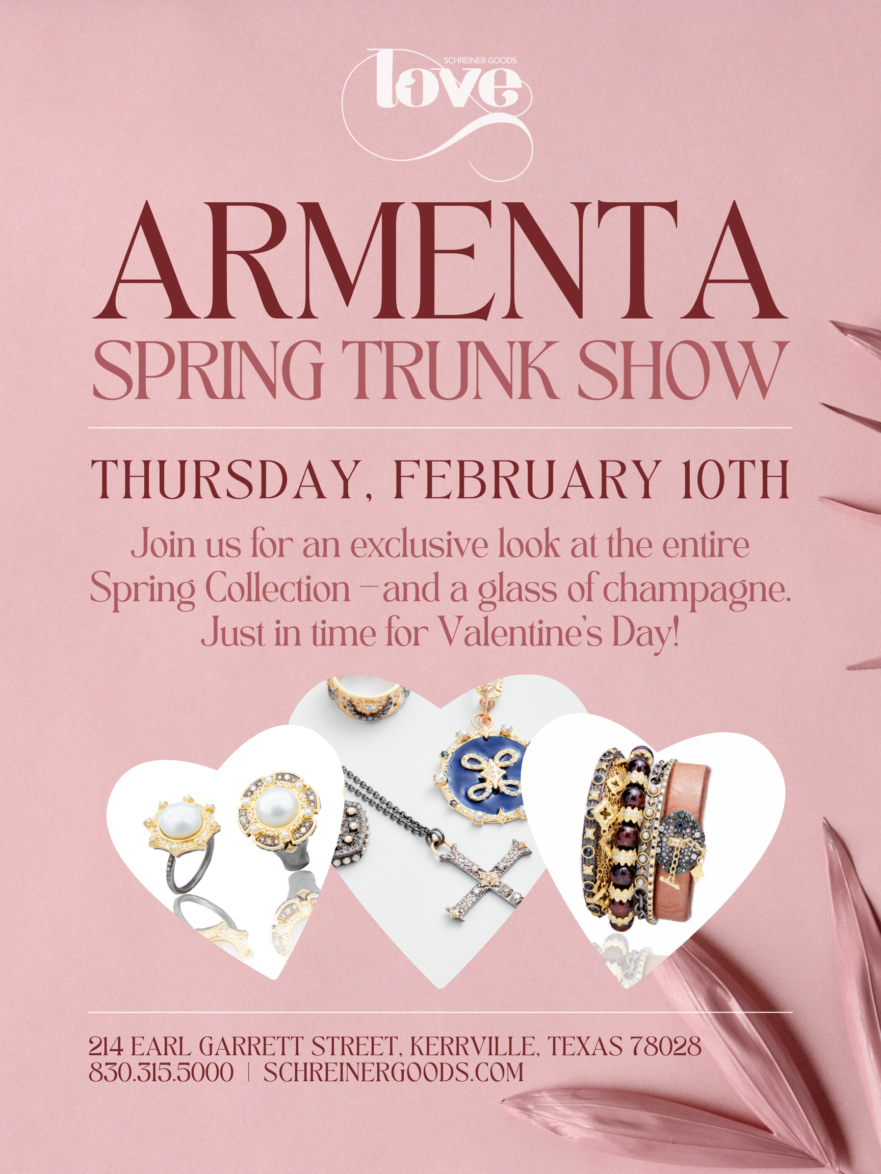 Schreiner Goods Trunk Show Flyer