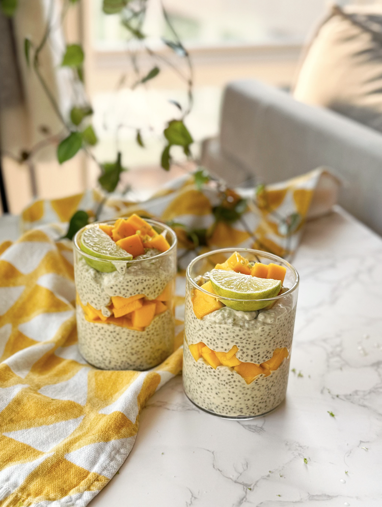 Mango Lime Chia Pudding Parfaits