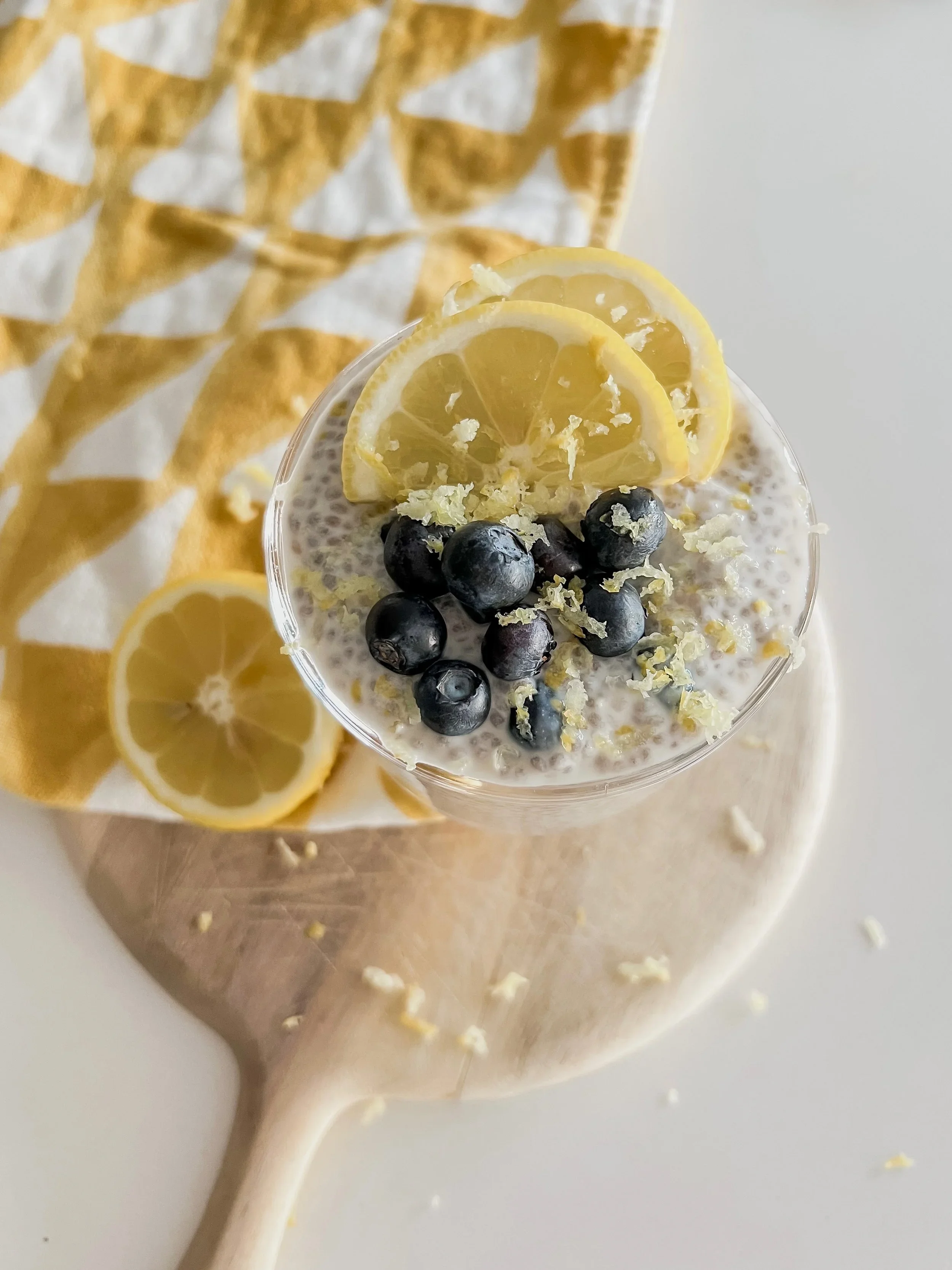 Lemon Blueberry Chia Pudding