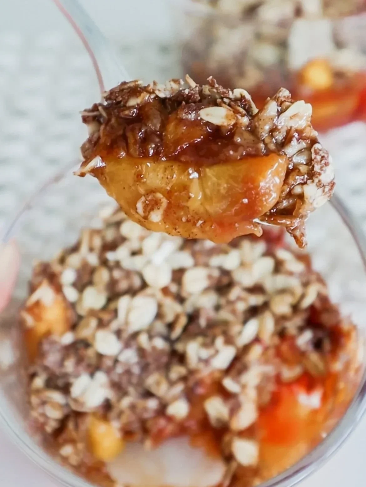 Single Serve Strawberry Peach Crisp
