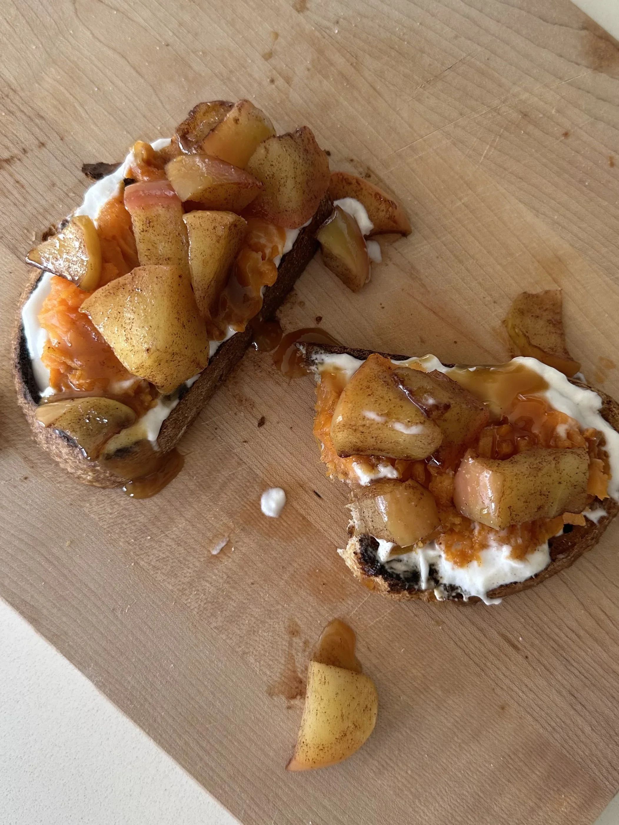 Cinnamon Apple Sweet Potato Toast