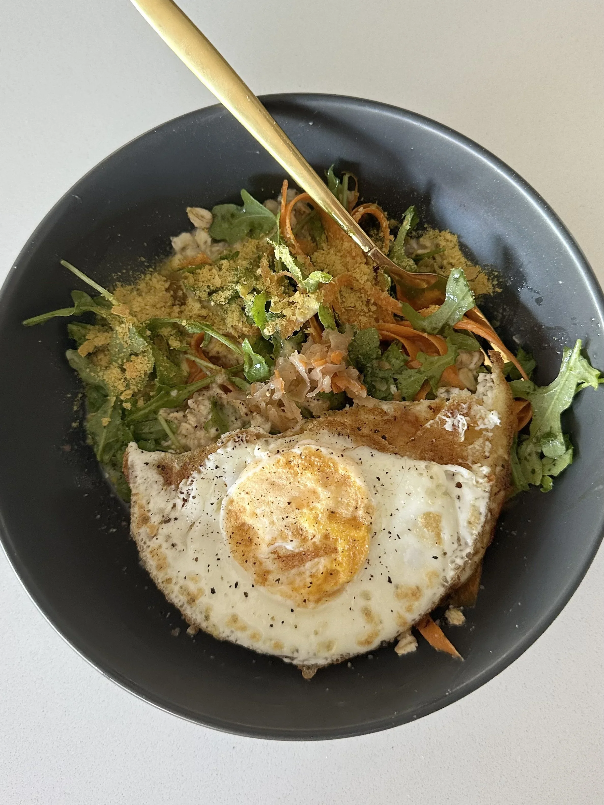 Savory Oatmeal Bowl for Hormone Healing