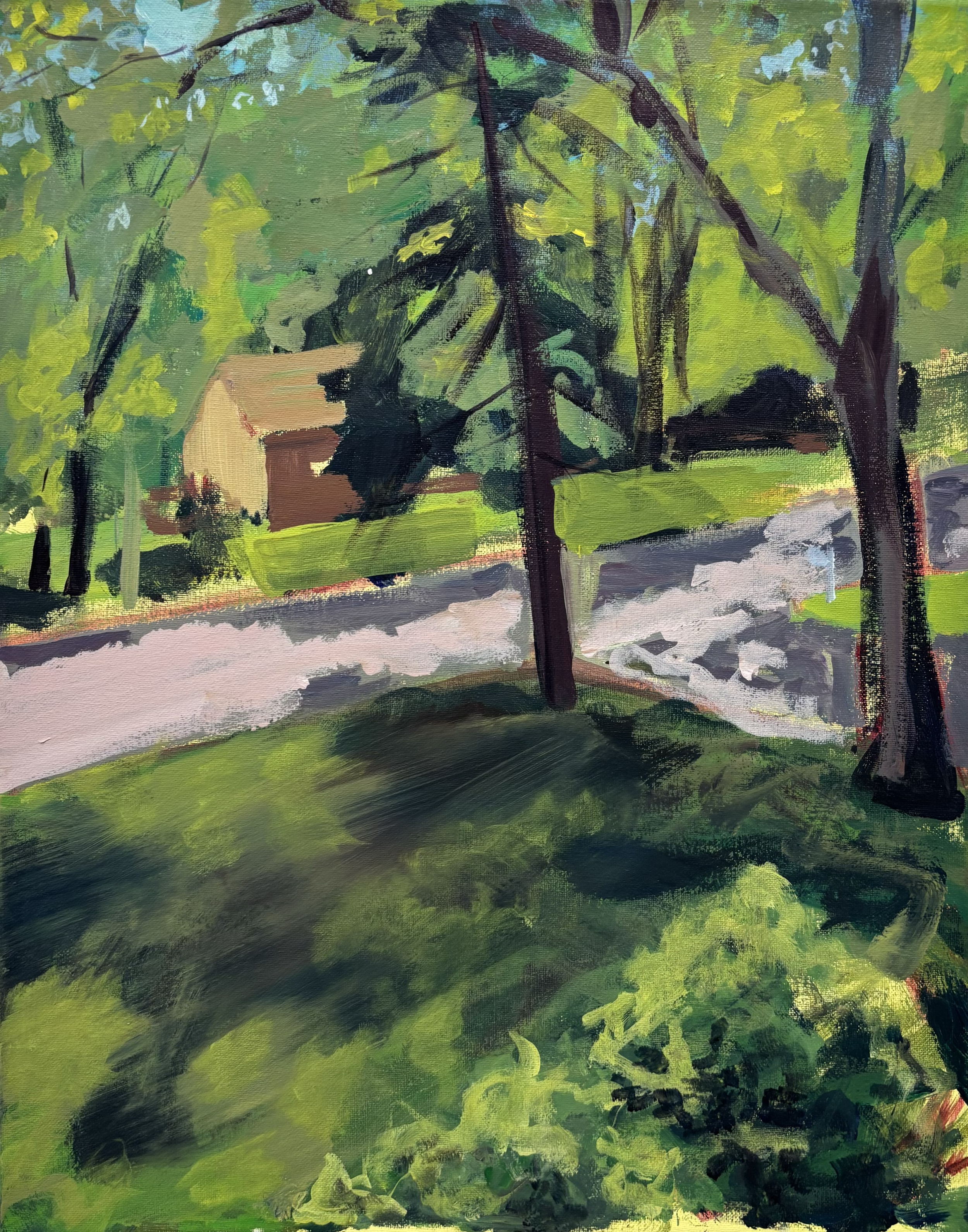 '106 View from Grandma's House', 2025. Acrylic on canvas, 16 x 20 in. 