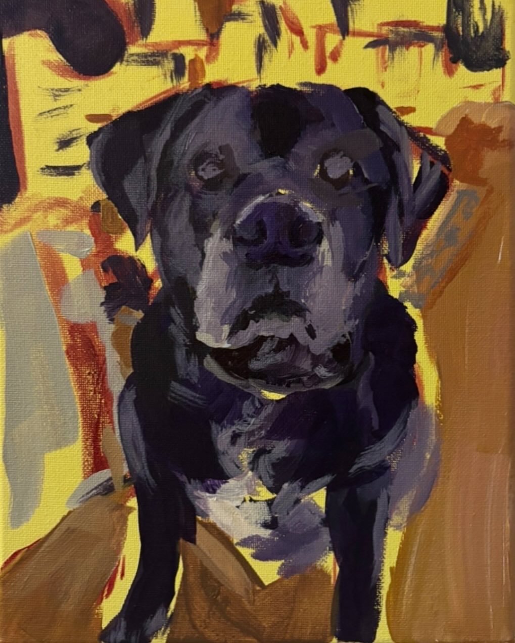 '83 Max Living Room', 2025. Oil on canvas, 8 x 10 in. 
