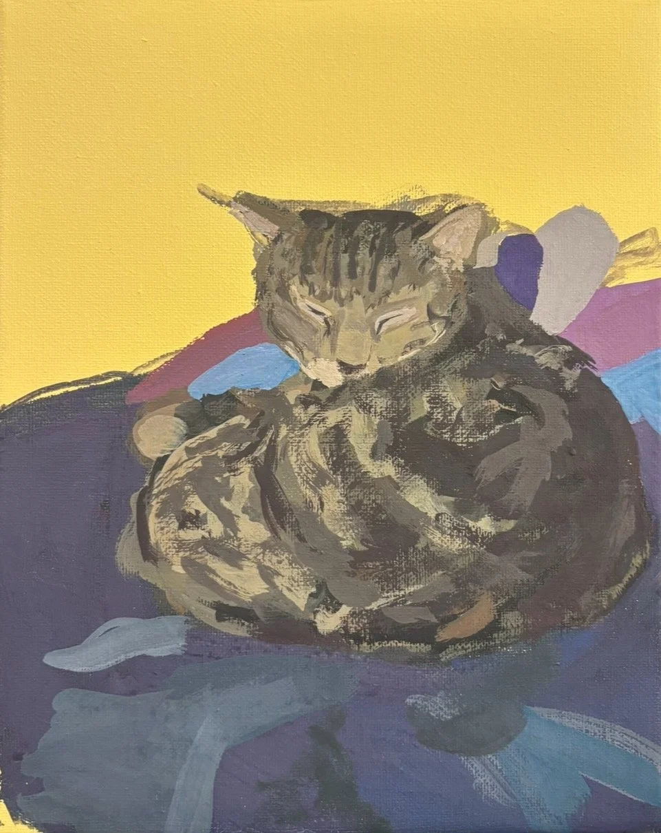 '01/01/26', 2026. Gouache on canvas, 8 x 10 in.