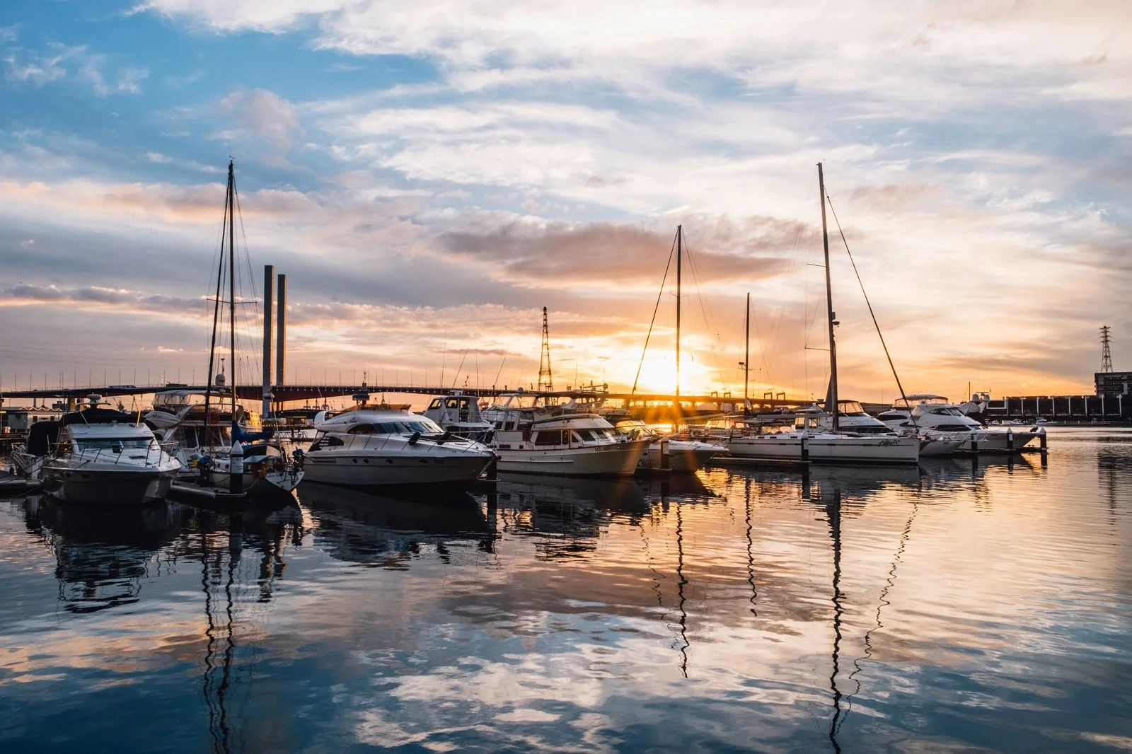 Boats and yachts docked at Up The Creek Marina, Bayville NJ.
