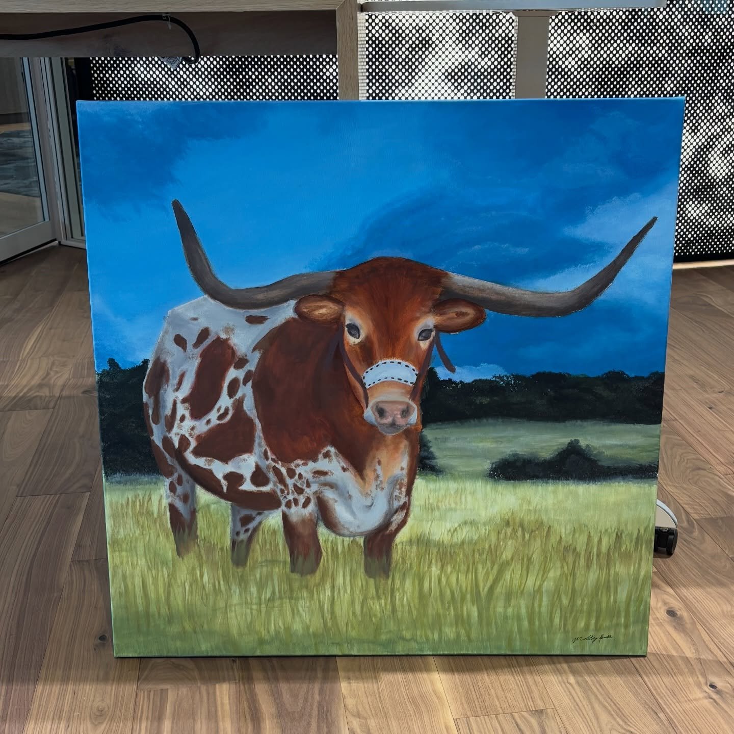 would you believe me if i said i forgot my password to this account and then it got hacked by someone from cape town and it took me until today to get it back? well anyway here&rsquo;s a longhorn i painted during my hiatus #acrylic #acrylicpainting #