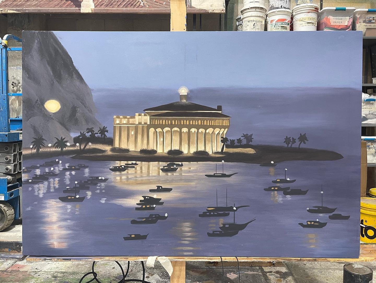 my final painting of the semester!! a fine art detail copy of the Glass Bottom Boat 😎 pics + details + process pics- 4x6&rsquo; acrylic

#painting #acrlyicpainting #scenepainting #art #visualart